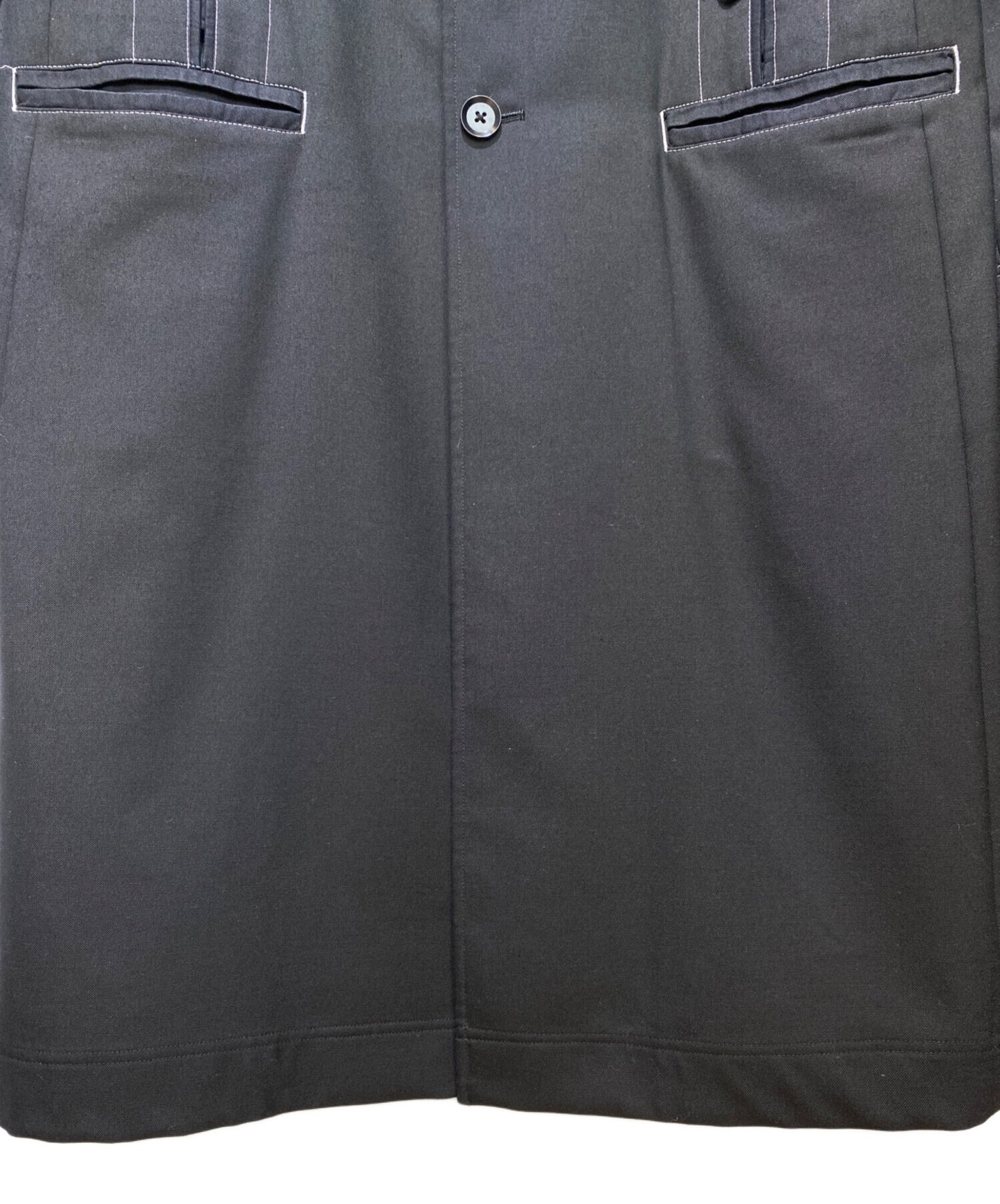 [Pre-owned] GROUND Y No collar stitch design long jacket GZ-J01-100