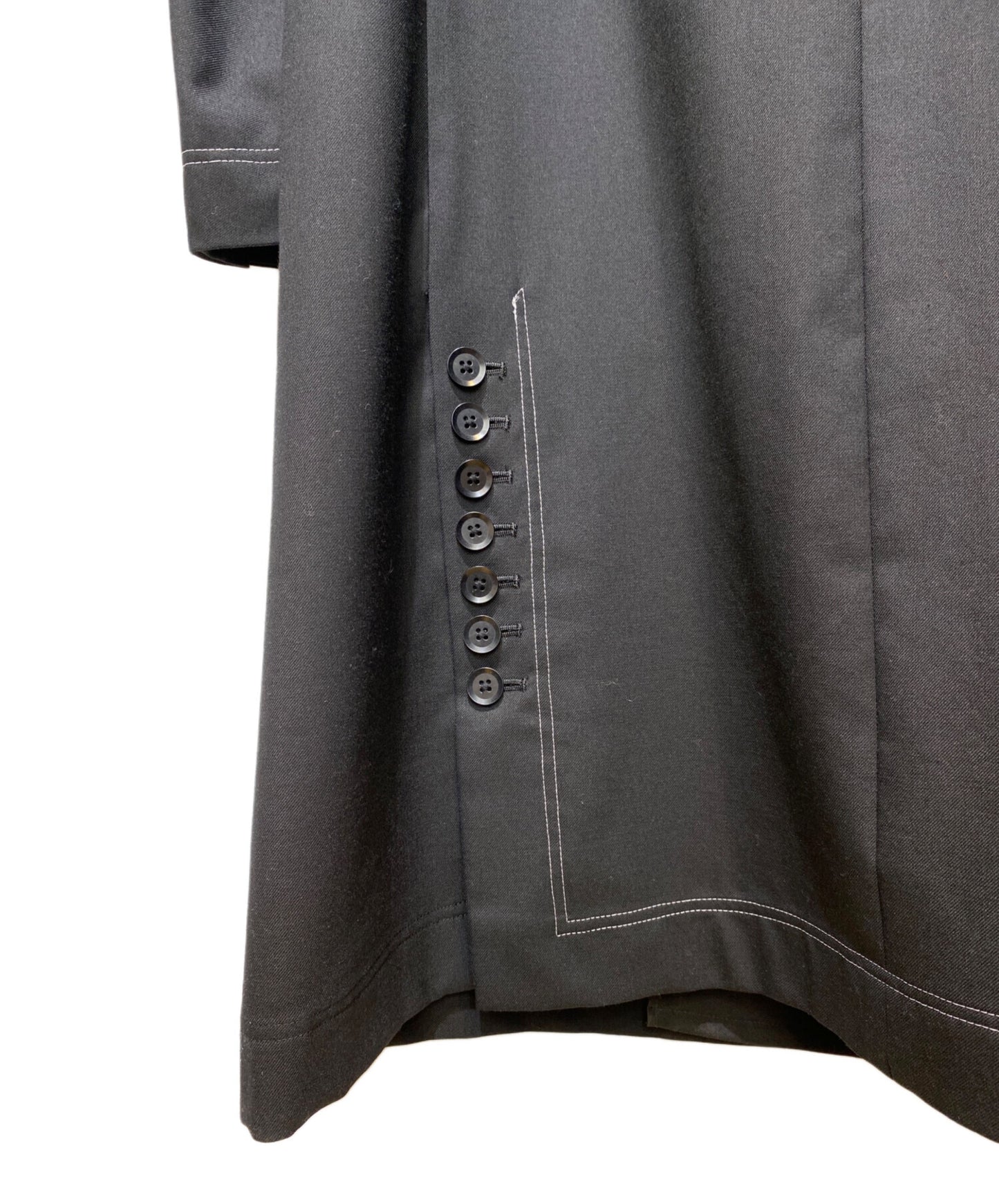 [Pre-owned] GROUND Y No collar stitch design long jacket GZ-J01-100