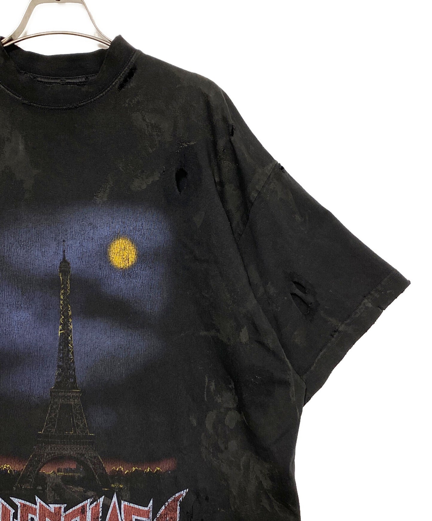 [Pre-owned] BALENCIAGA Paris Moon Oversized Tee 739023 TOVE4