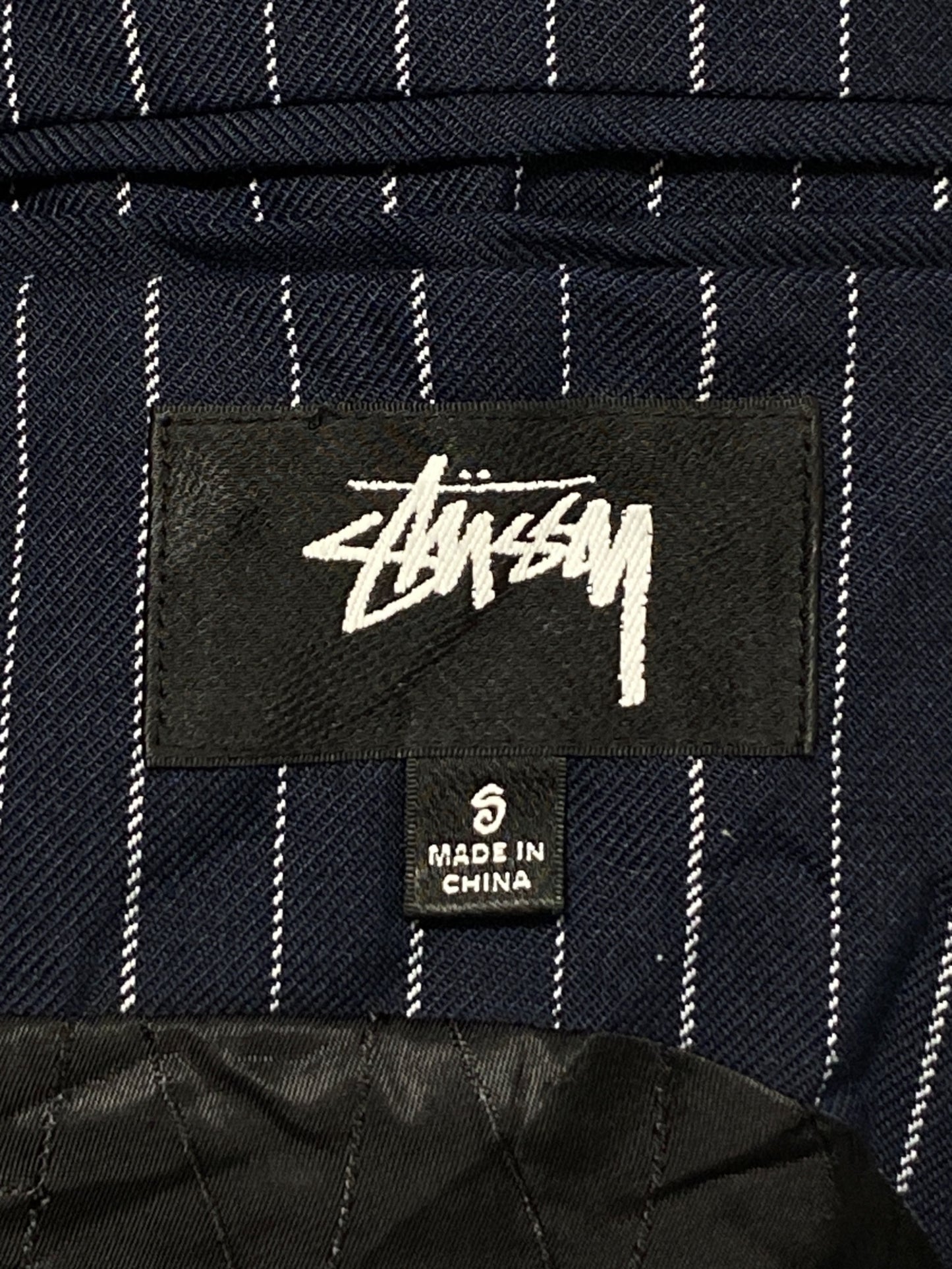 [Pre-owned] stussy DOUBLE-BREASTED BLAZER WRINKLED STRIPE