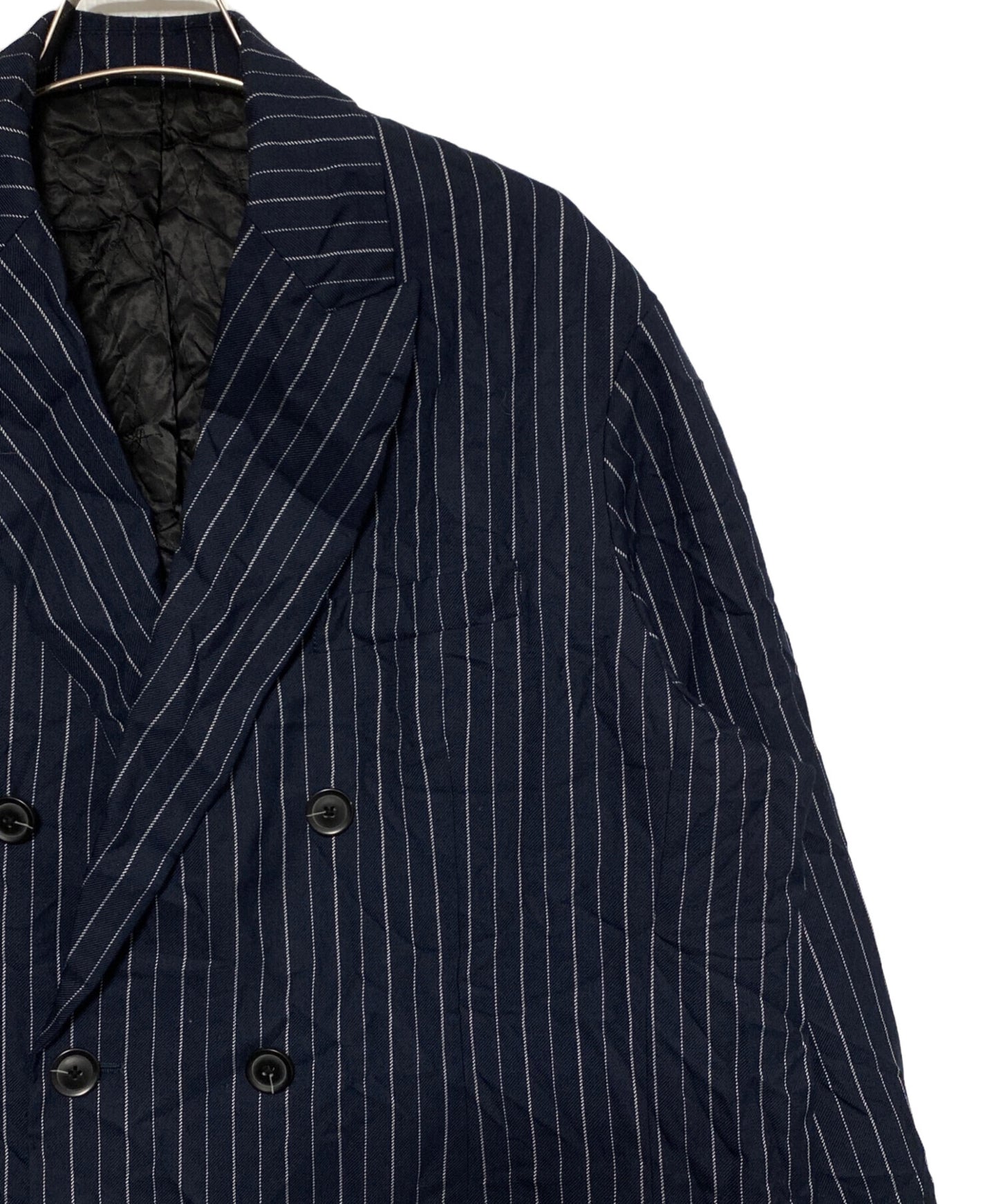 [Pre-owned] stussy DOUBLE-BREASTED BLAZER WRINKLED STRIPE
