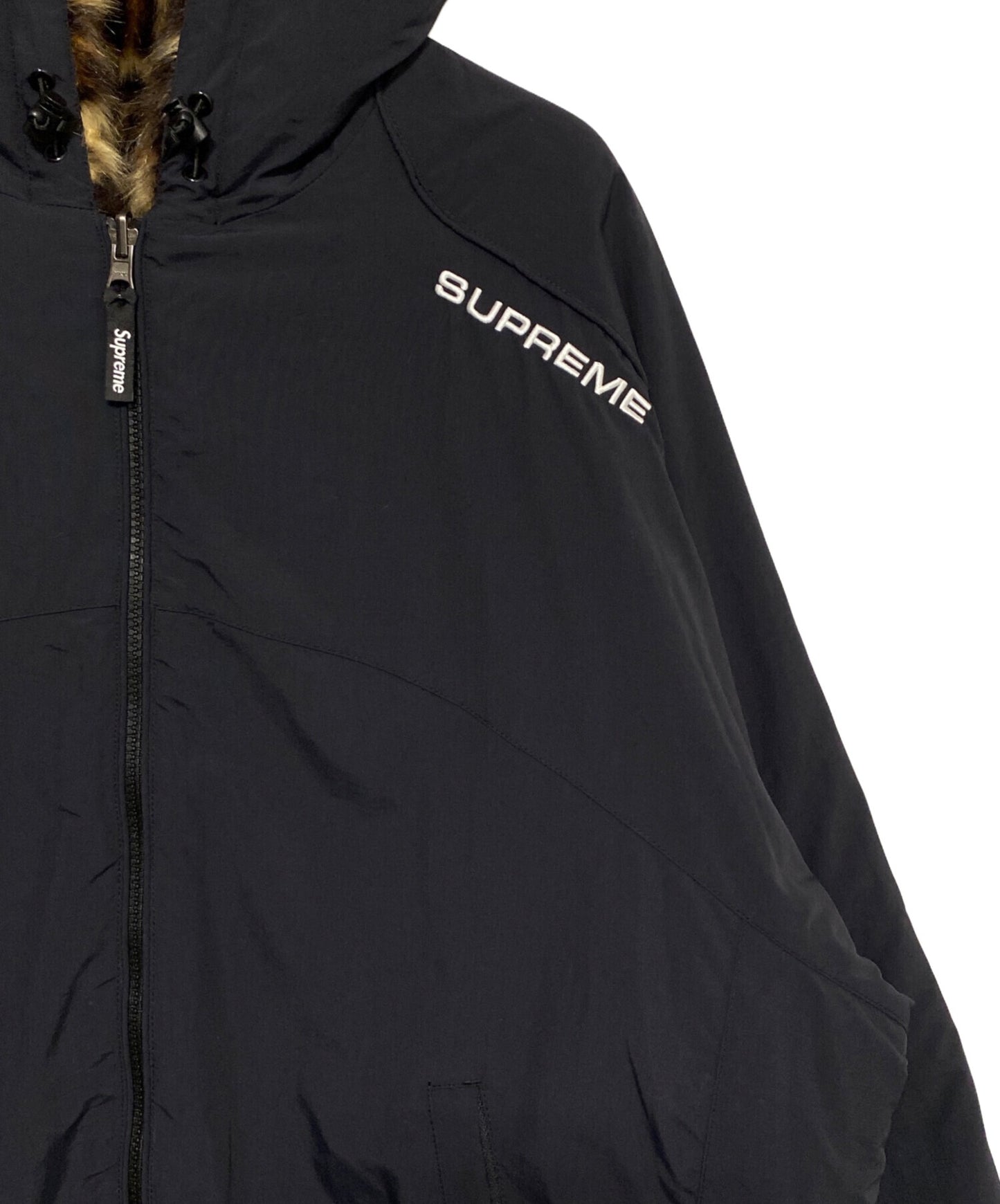 [Pre-owned] SUPREME Faux Fur Reversible Hooded Track Jacket