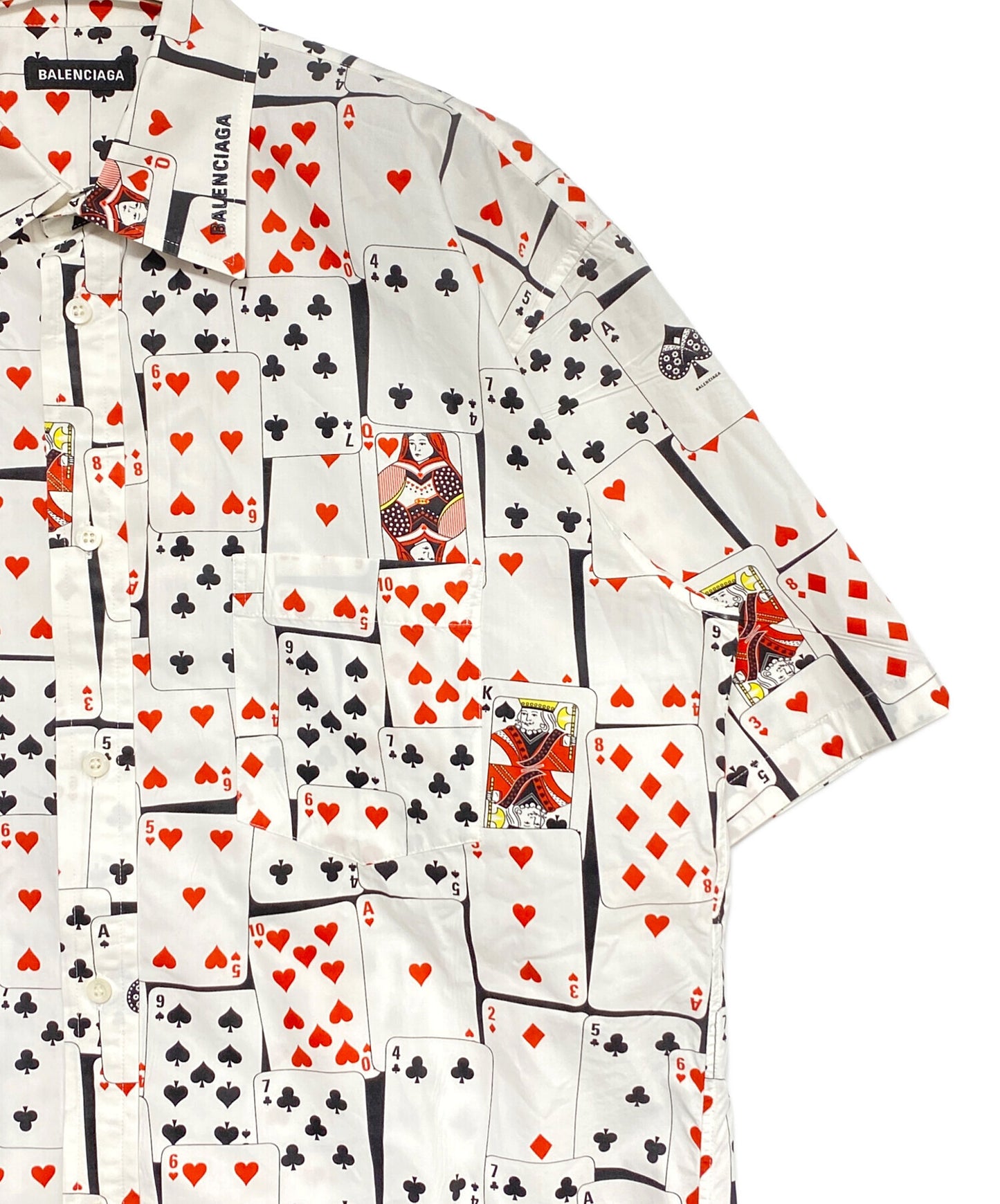 [Pre-owned] BALENCIAGA Trump Pattern Oversized Short-Sleeved Shirt 571445 TEL46