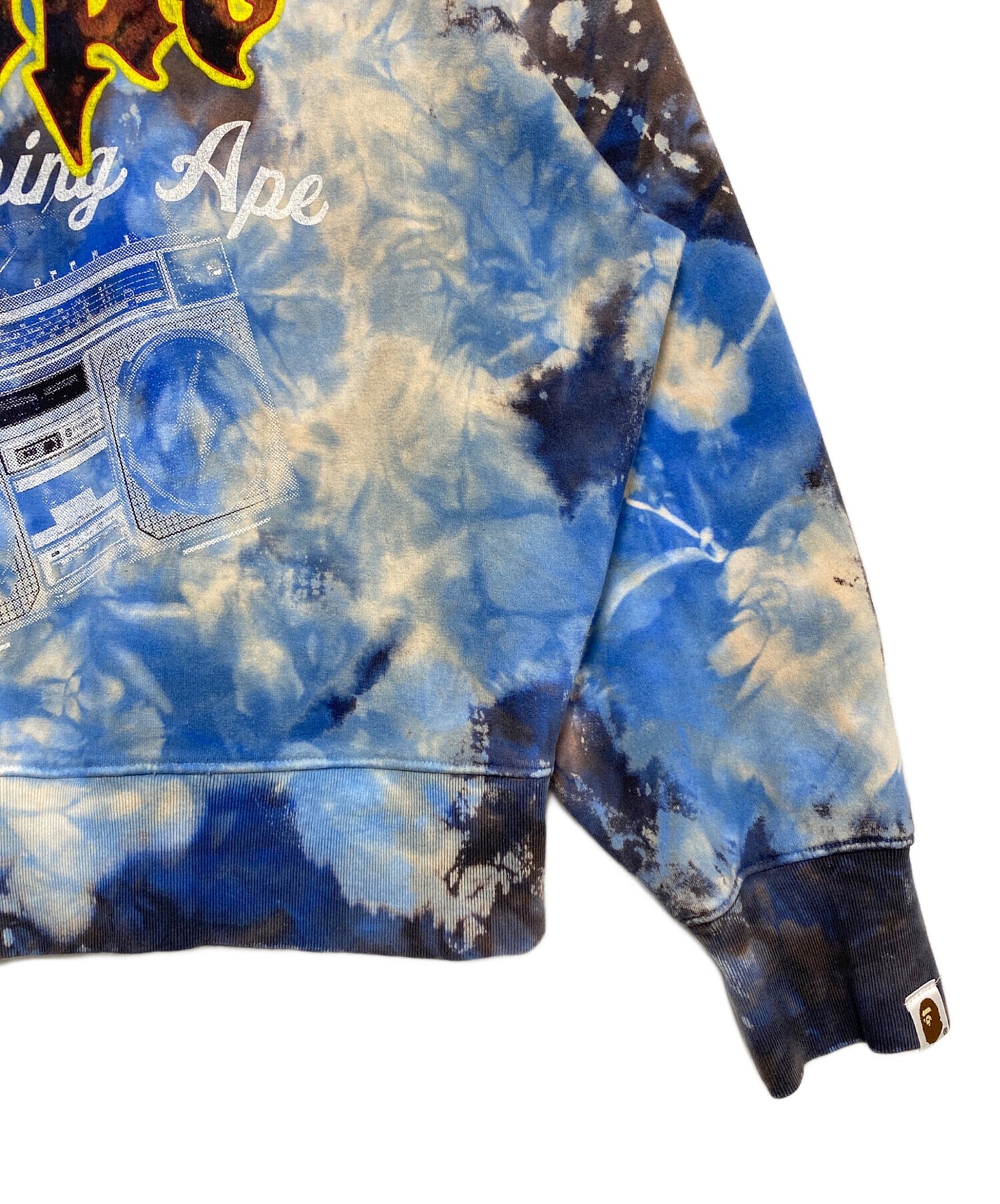 [Pre-owned] A BATHING APE HEADS SHOW tie-dye raised sweatshirt 001SWJ801011M