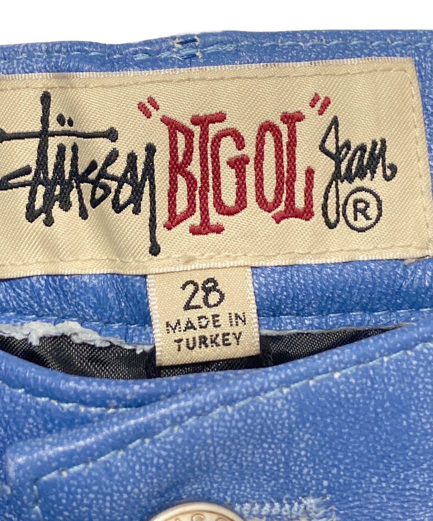[Pre-owned] stussy BIG OL'JEAN STONEWASHED LEATHER ( Big Ol' Jeans Stonewashed Leather ) 116651
