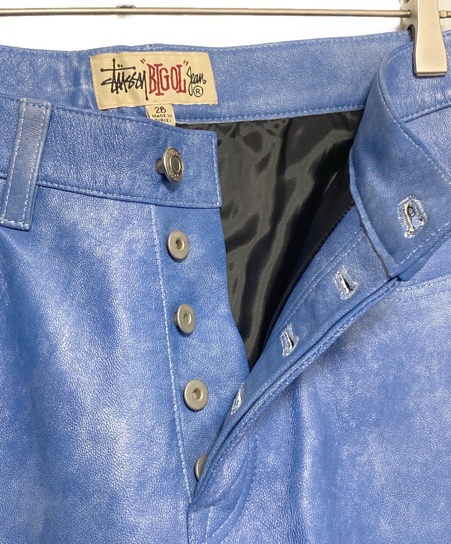 [Pre-owned] stussy BIG OL'JEAN STONEWASHED LEATHER ( Big Ol' Jeans Stonewashed Leather ) 116651