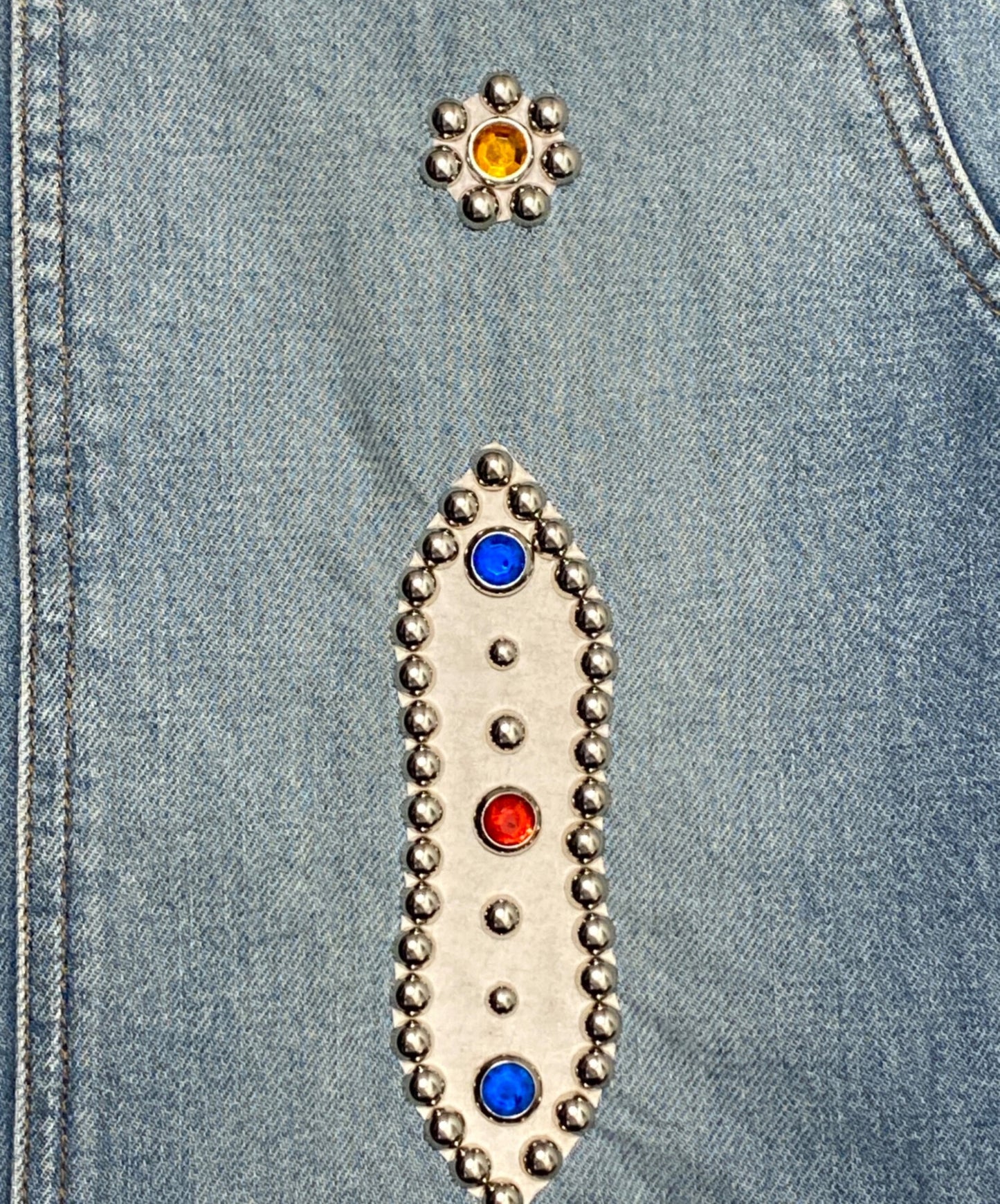 [Pre-owned] KAPITAL Stud Remake Denim Half Pants EK-1626SP