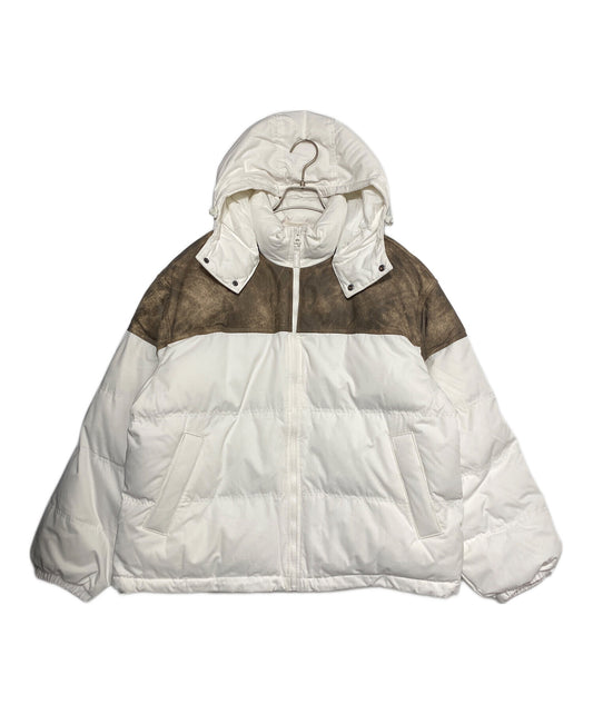 [Pre-owned] SUPREME Leather Yoke Puffer Jacket