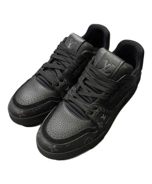 [Pre-owned] LOUIS VUITTON Calfskin Monogram Eclipse Mens LV Trainer Sneakers