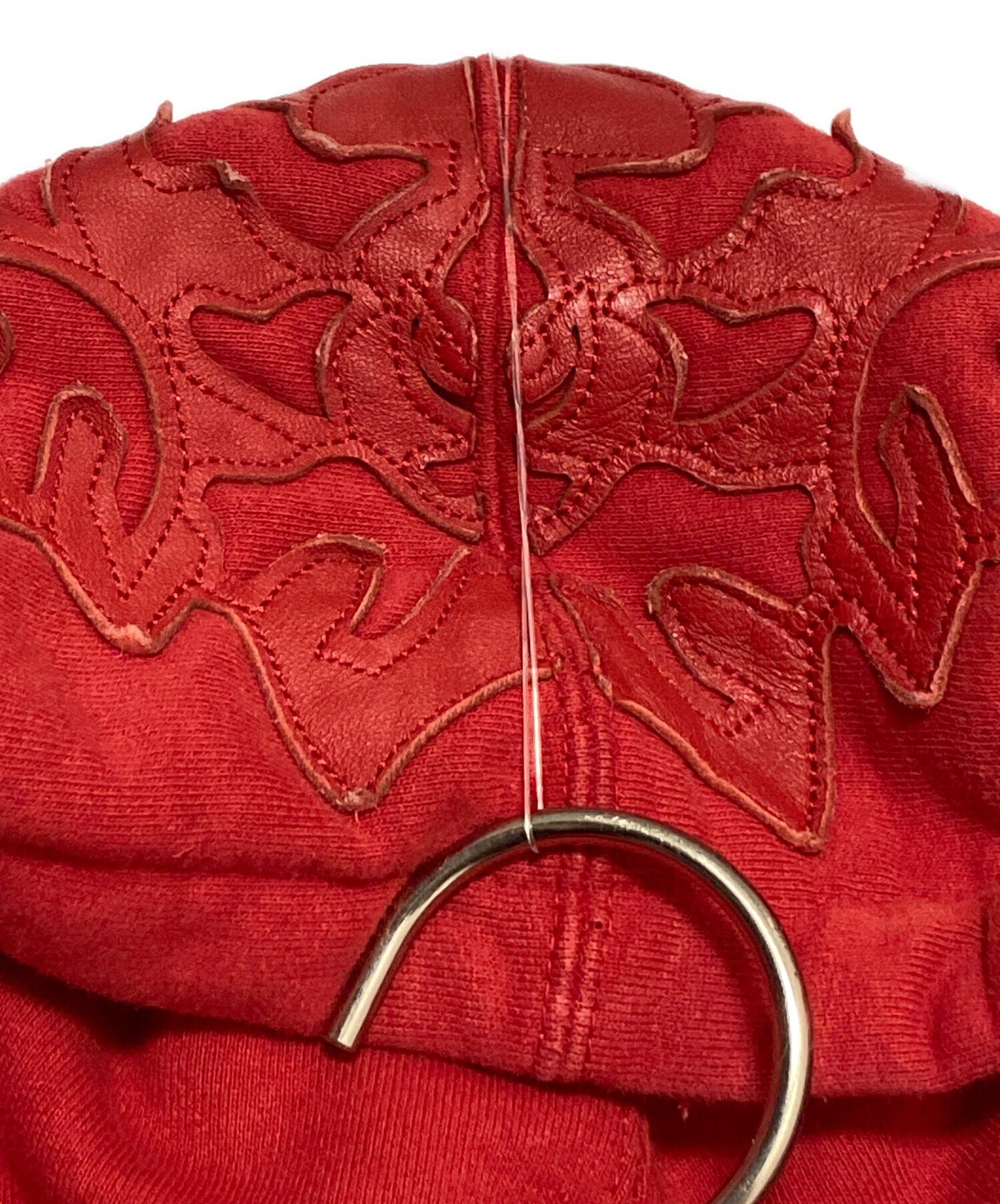 [Pre-owned] SUPREME 25SS Leather Appliqué Zip Up Hooded Sweatshirt
