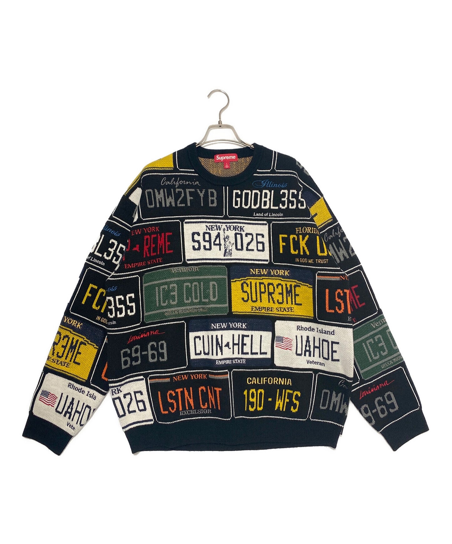 [Pre-owned] SUPREME License Plate Sweater