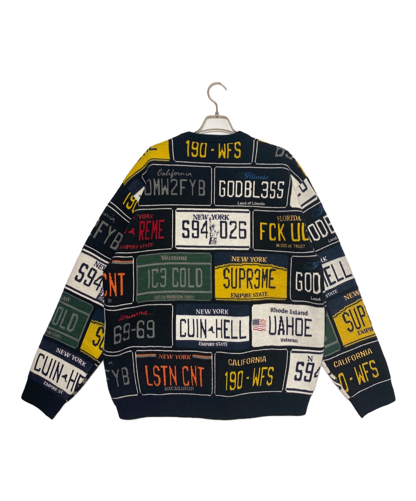 [Pre-owned] SUPREME License Plate Sweater