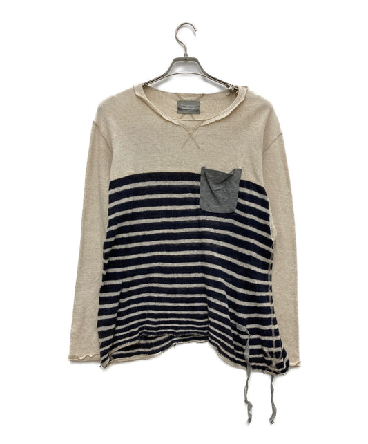 [Pre-owned] TAKAHIROMIYASHITA TheSoloIst. Linen Thermal Striped Cut and Sew