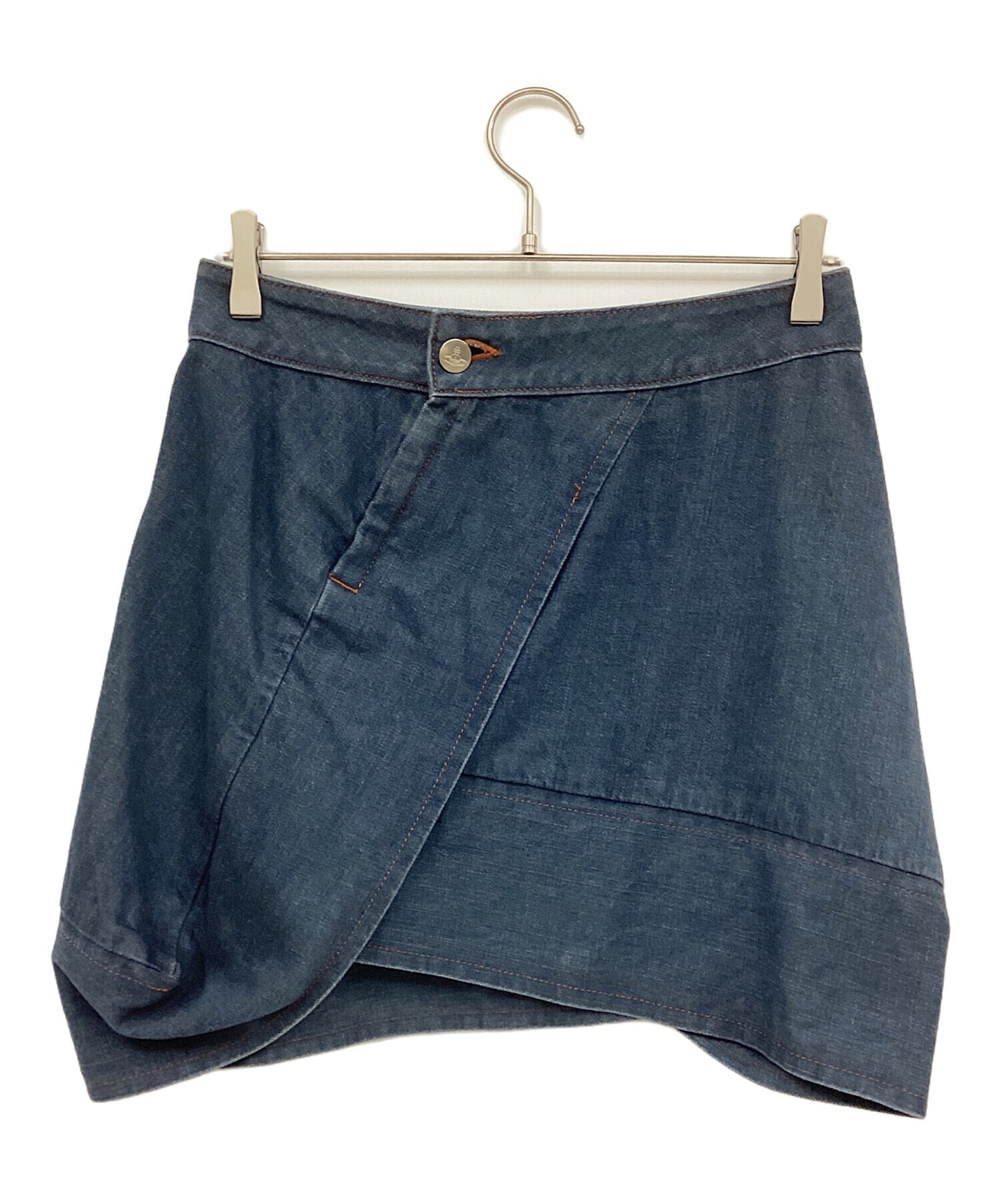 [Pre-owned] Vivienne Westwood RED LABEL Orb Embroidered Denim Skirt 11-01-242001