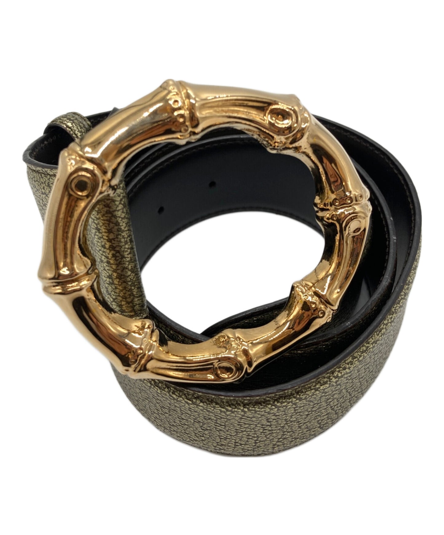 [Pre-owned] GUCCI GUCCI Bamboo Buckle Belt 136078