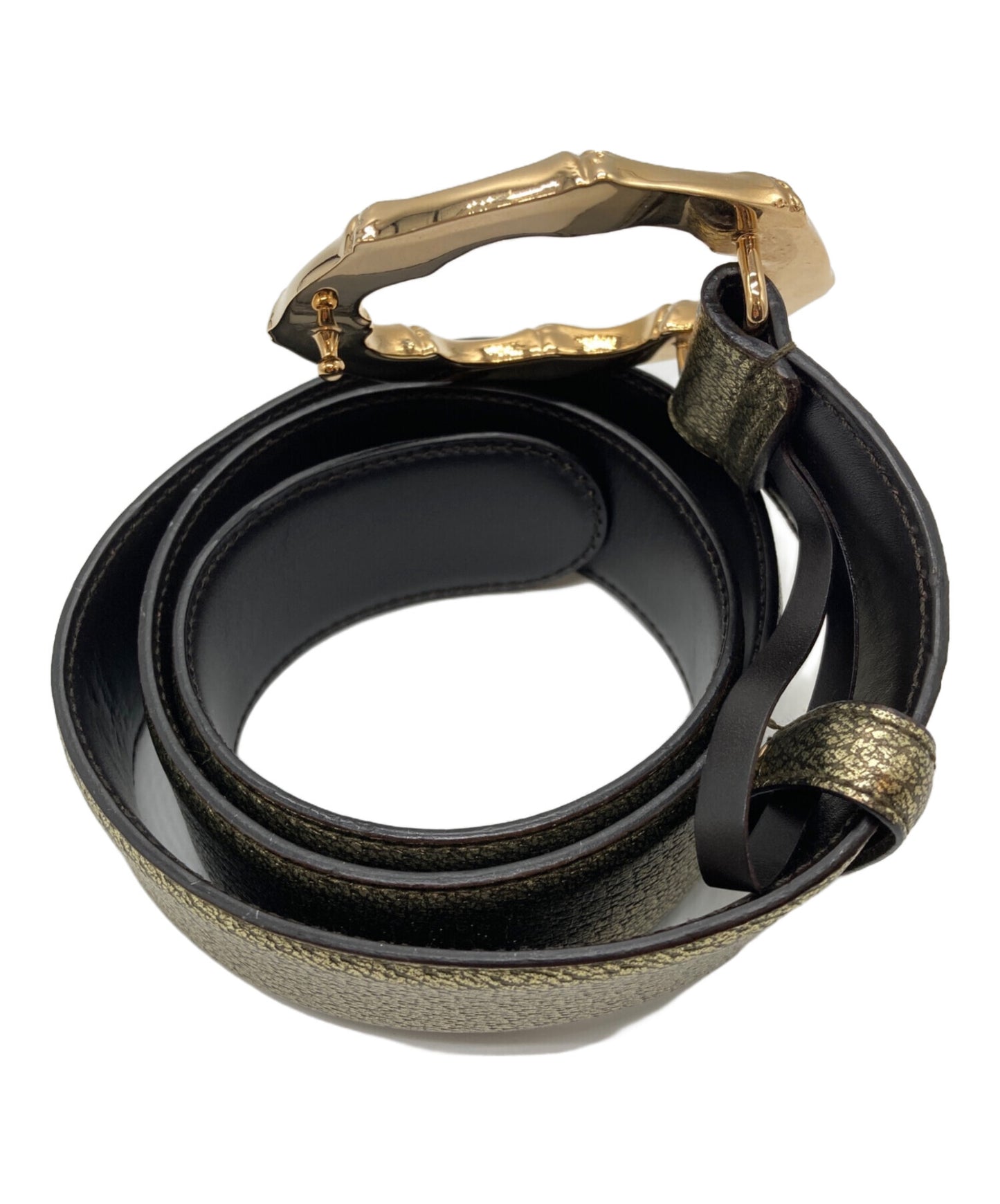 [Pre-owned] GUCCI GUCCI Bamboo Buckle Belt 136078