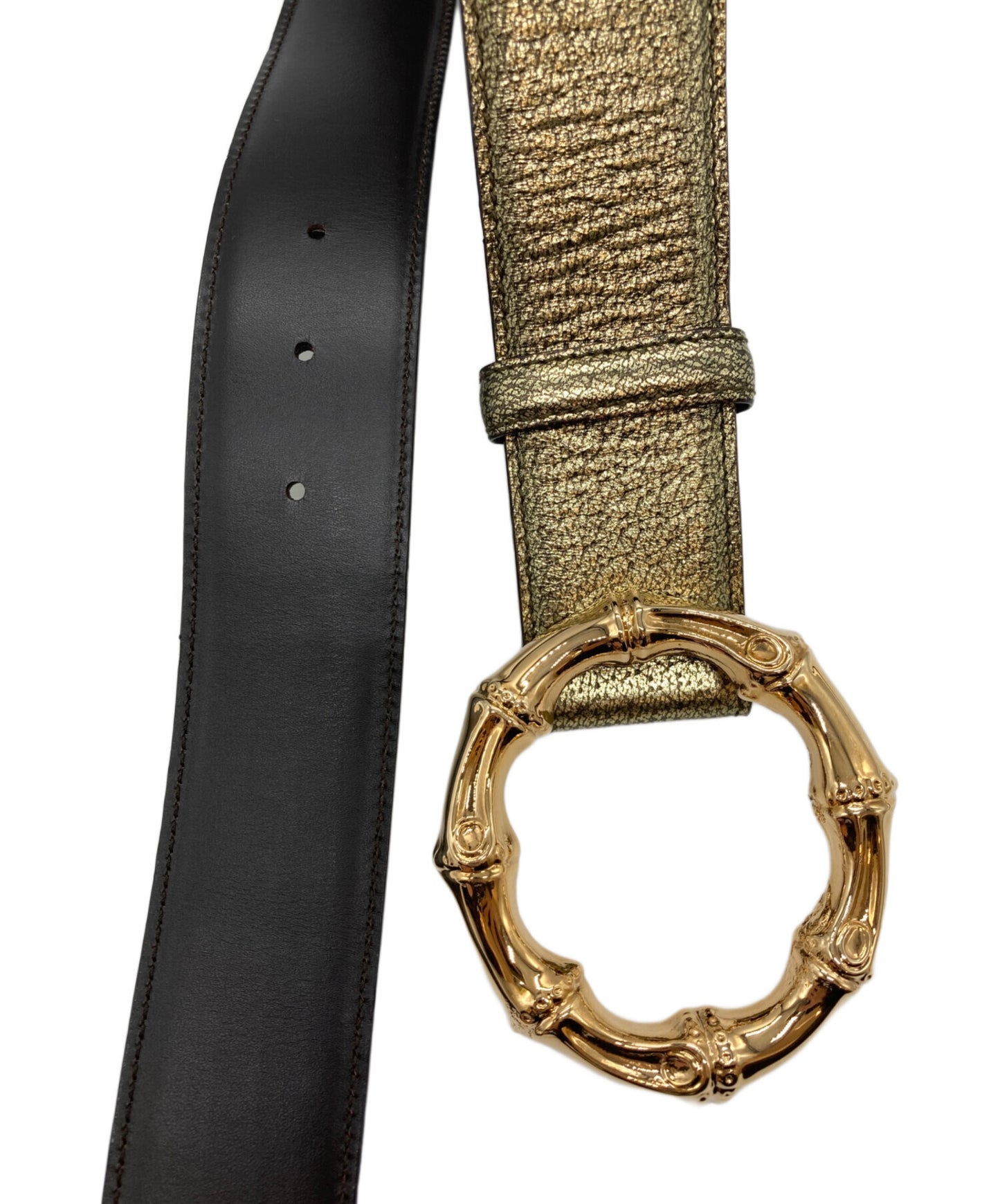 [Pre-owned] GUCCI GUCCI Bamboo Buckle Belt 136078