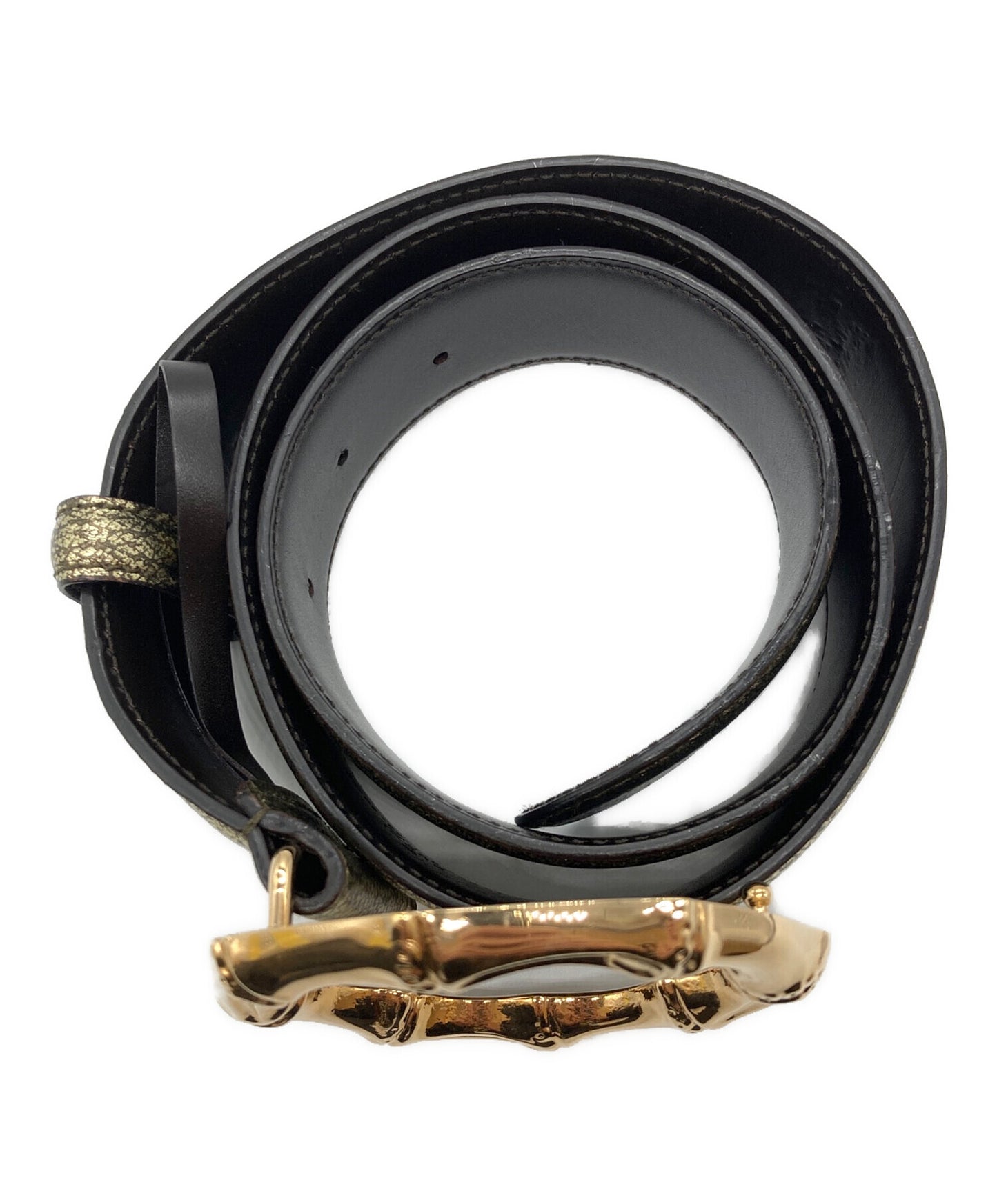 [Pre-owned] GUCCI GUCCI Bamboo Buckle Belt 136078