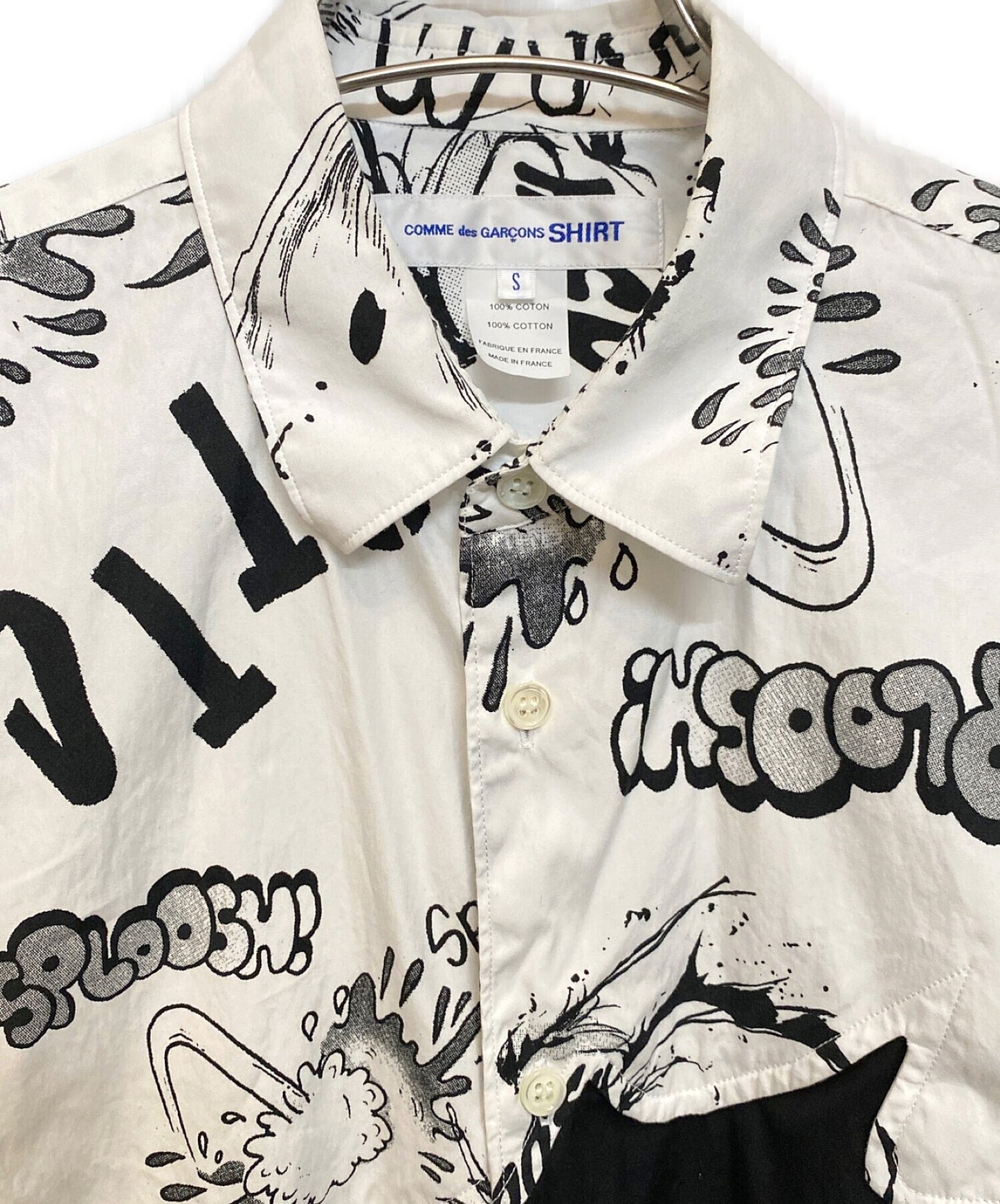 [Pre-owned] COMME des GARCONS SHIRT CHRISTIAN MARCLAY PRINTED SHIRT FI-B003