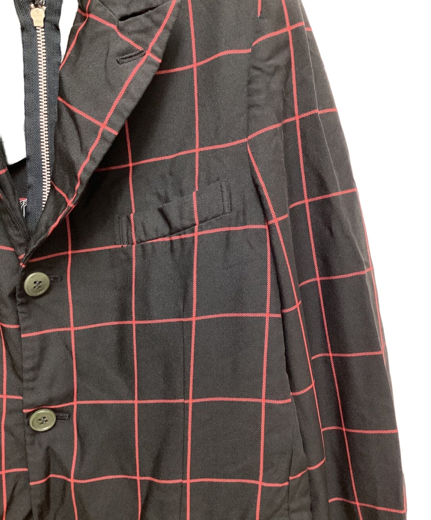 [Pre-owned] BLACK COMME des GARCONS 23AW Back zip check jacket 1L-J001