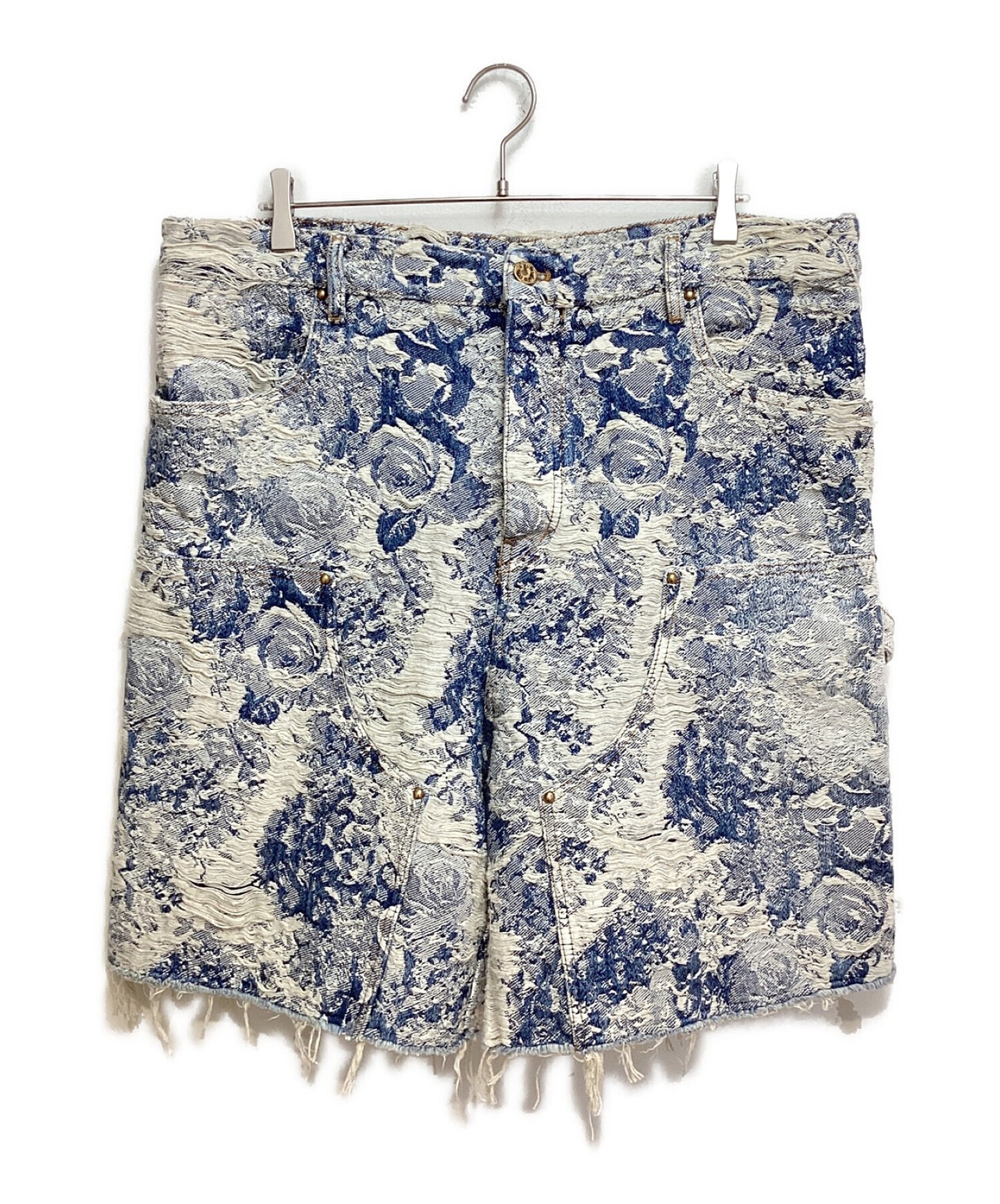 [Pre-owned] LOUIS VUITTON 22AW Floral pattern carpenter denim pants RM222 PM9 HND65W