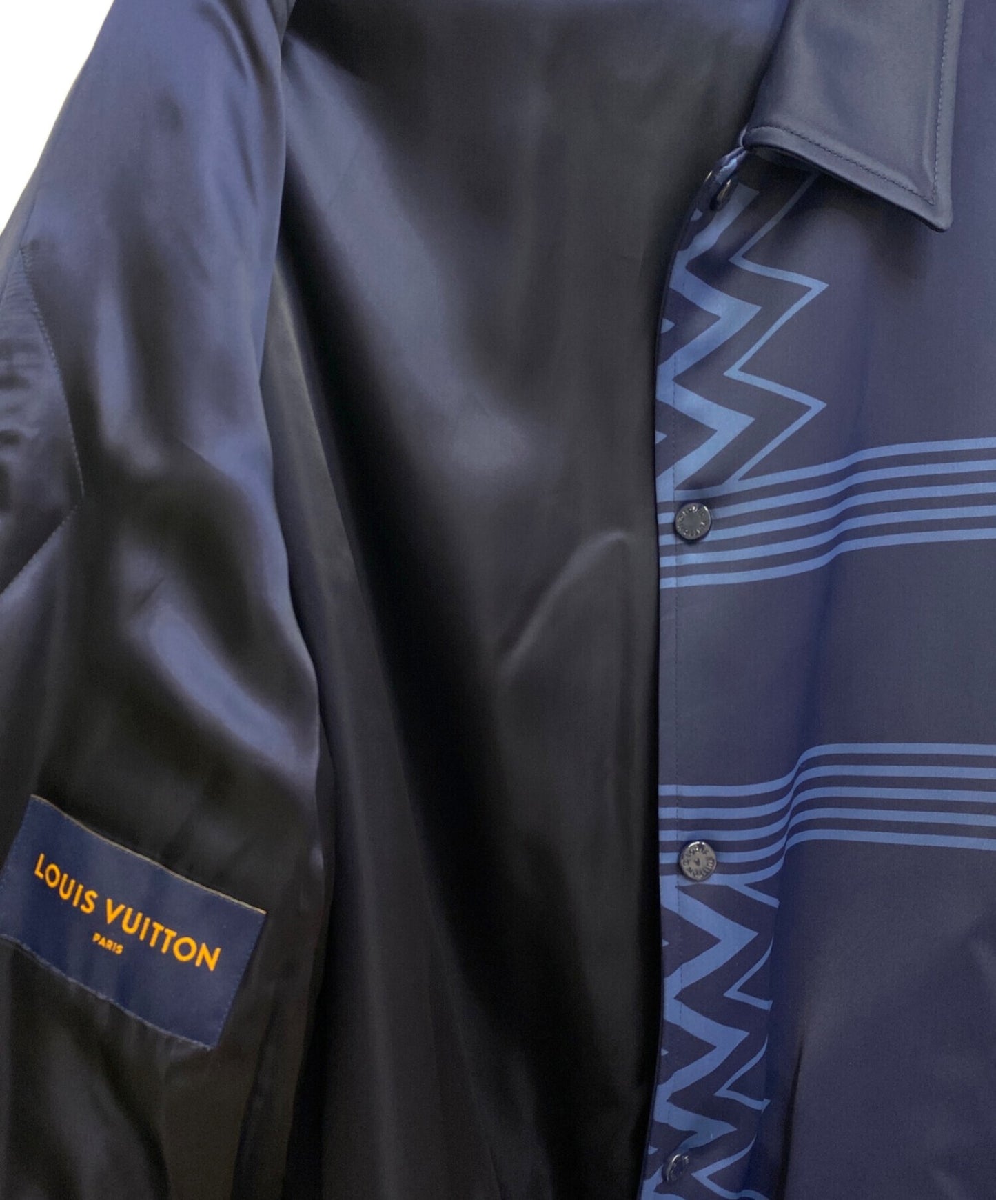 [Pre-owned] LOUIS VUITTON Monogram Design Rayon Coach Blouson/Color Column Souvenir Jacket RM222V MW1 HNB20E