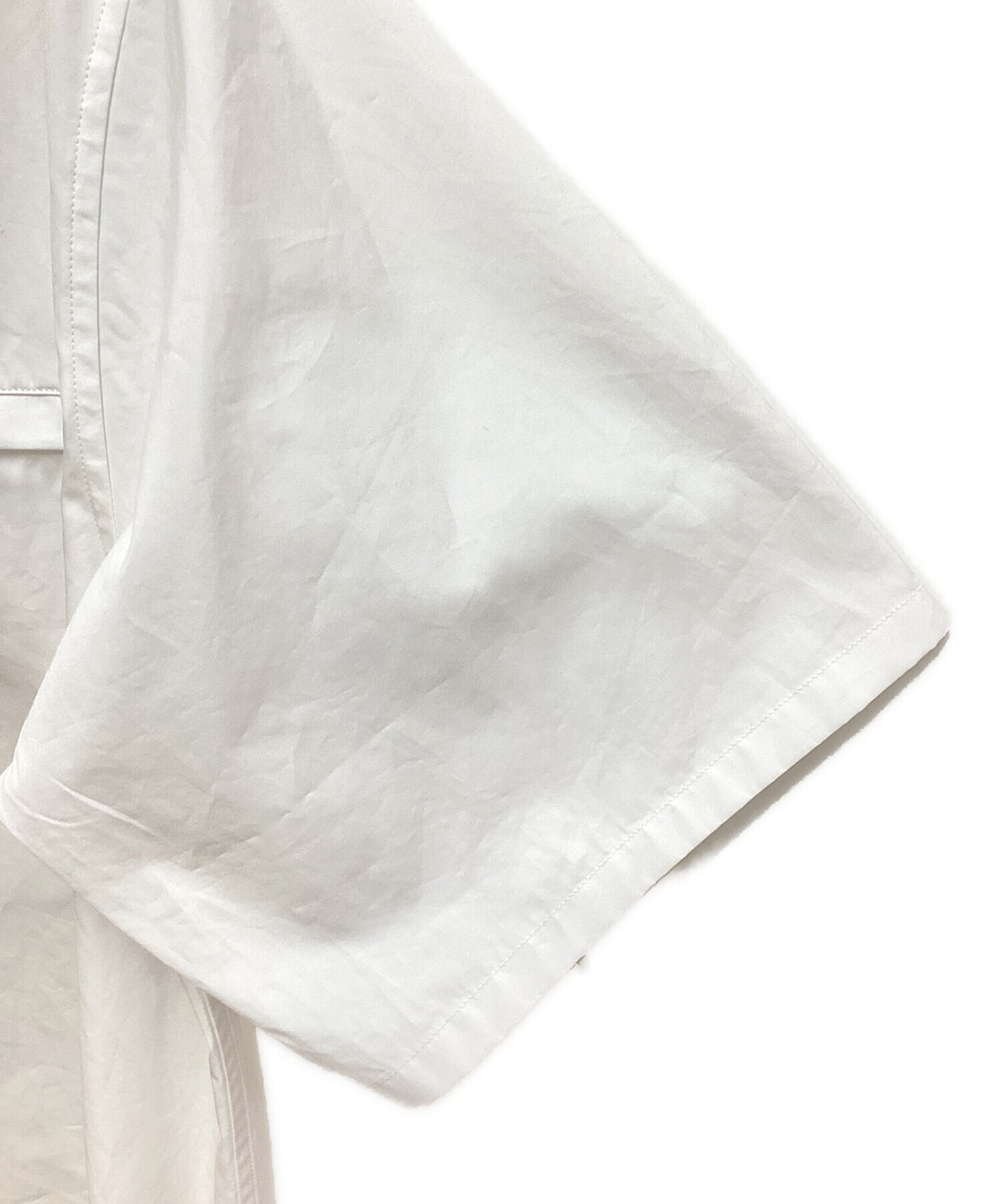 [Pre-owned] PRADA Plain Cotton Logo Luxury Shirts UCS503 S000 1XV2