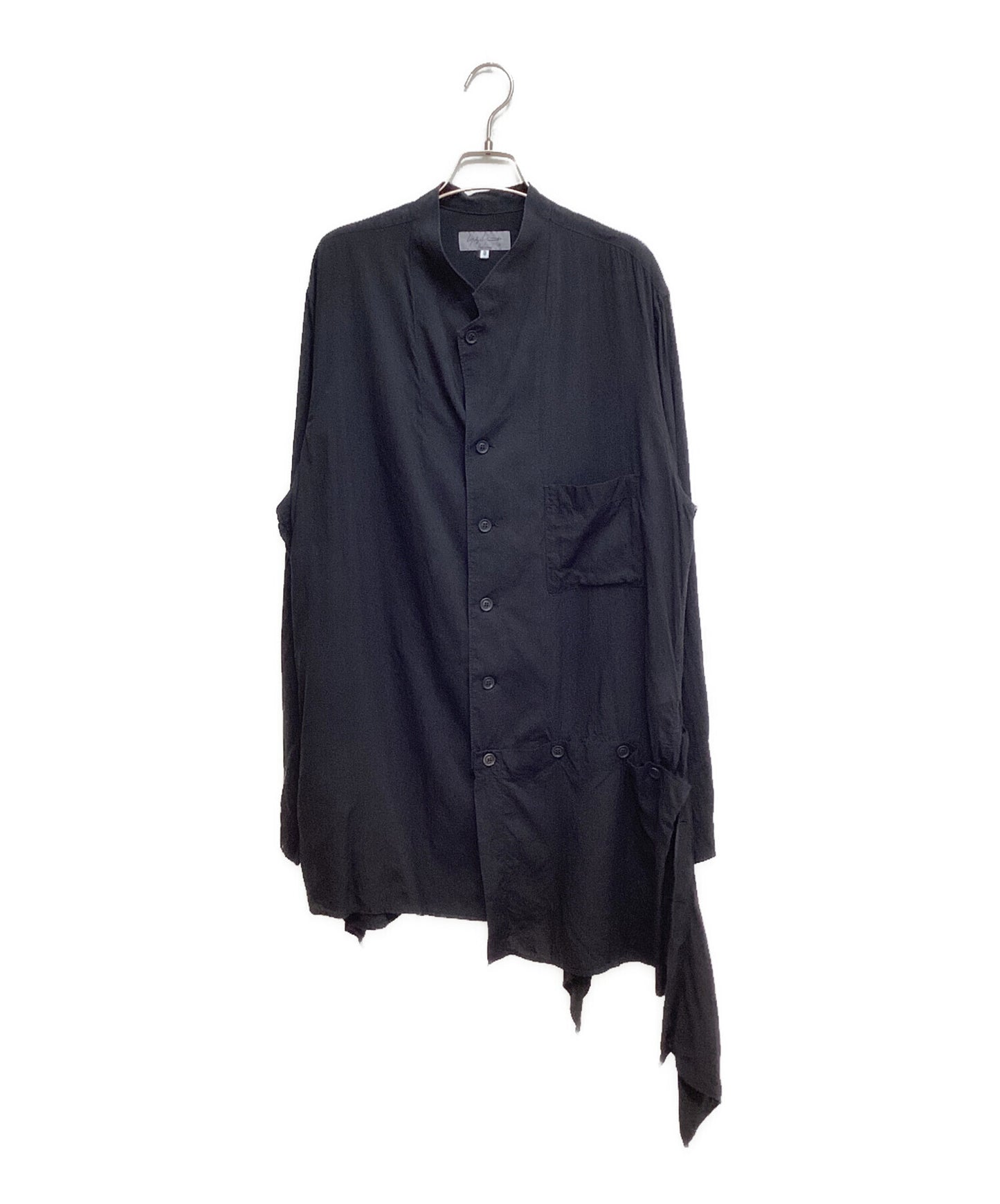 [Pre-owned] Yohji Yamamoto pour homme Tencel blouse with left hem flashed fabric HD-B13-203