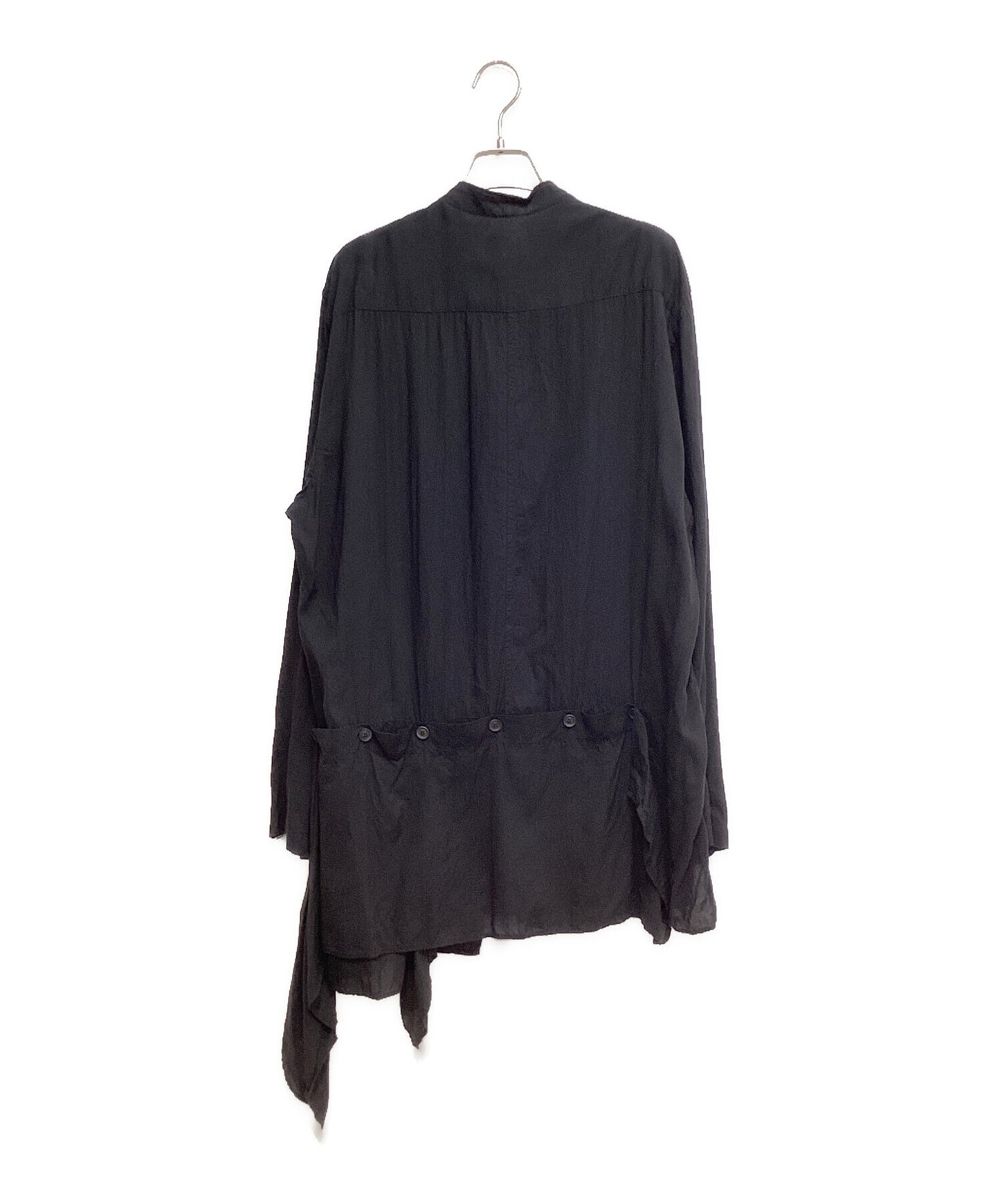 [Pre-owned] Yohji Yamamoto pour homme Tencel blouse with left hem flashed fabric HD-B13-203