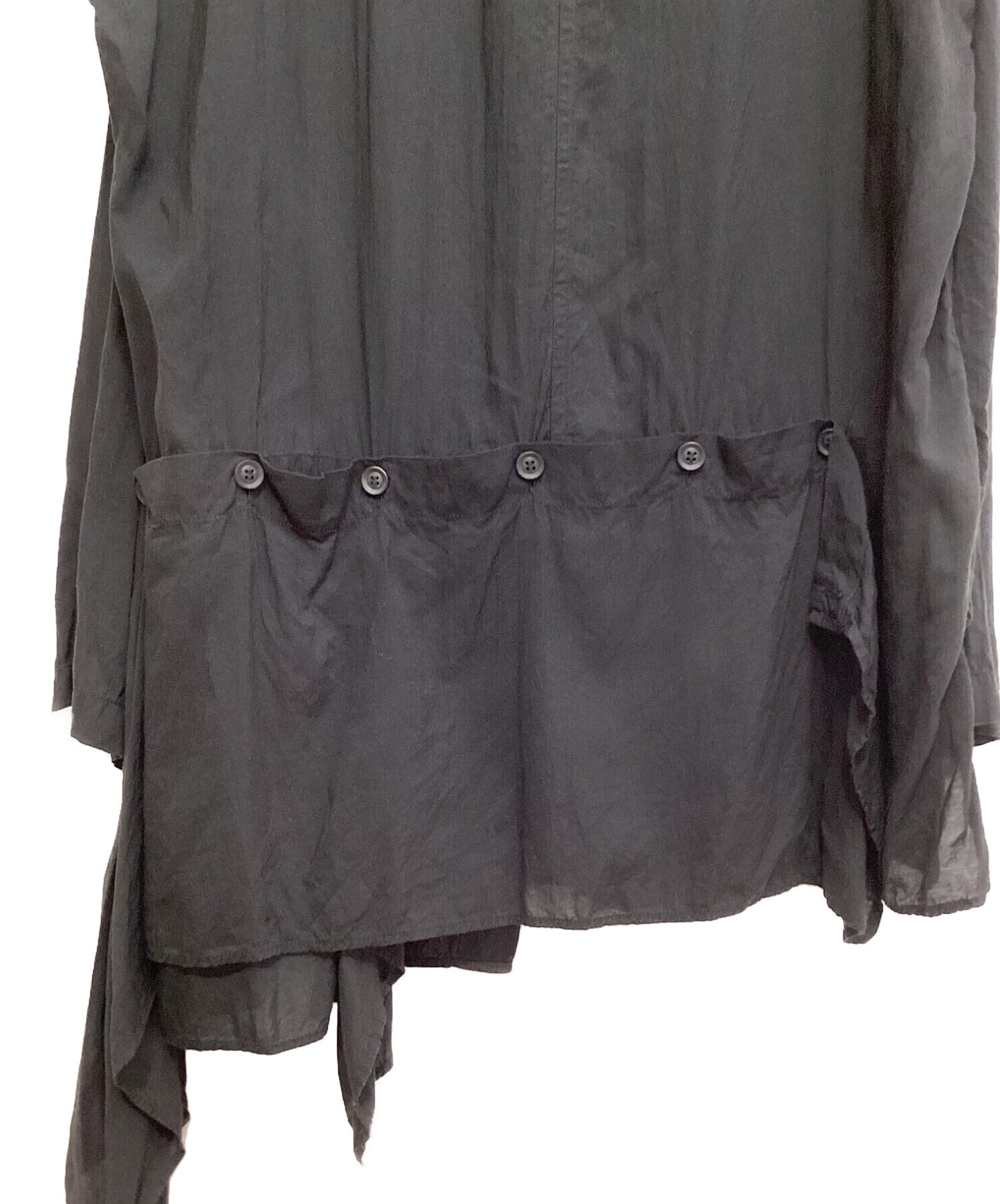 [Pre-owned] Yohji Yamamoto pour homme Tencel blouse with left hem flashed fabric HD-B13-203