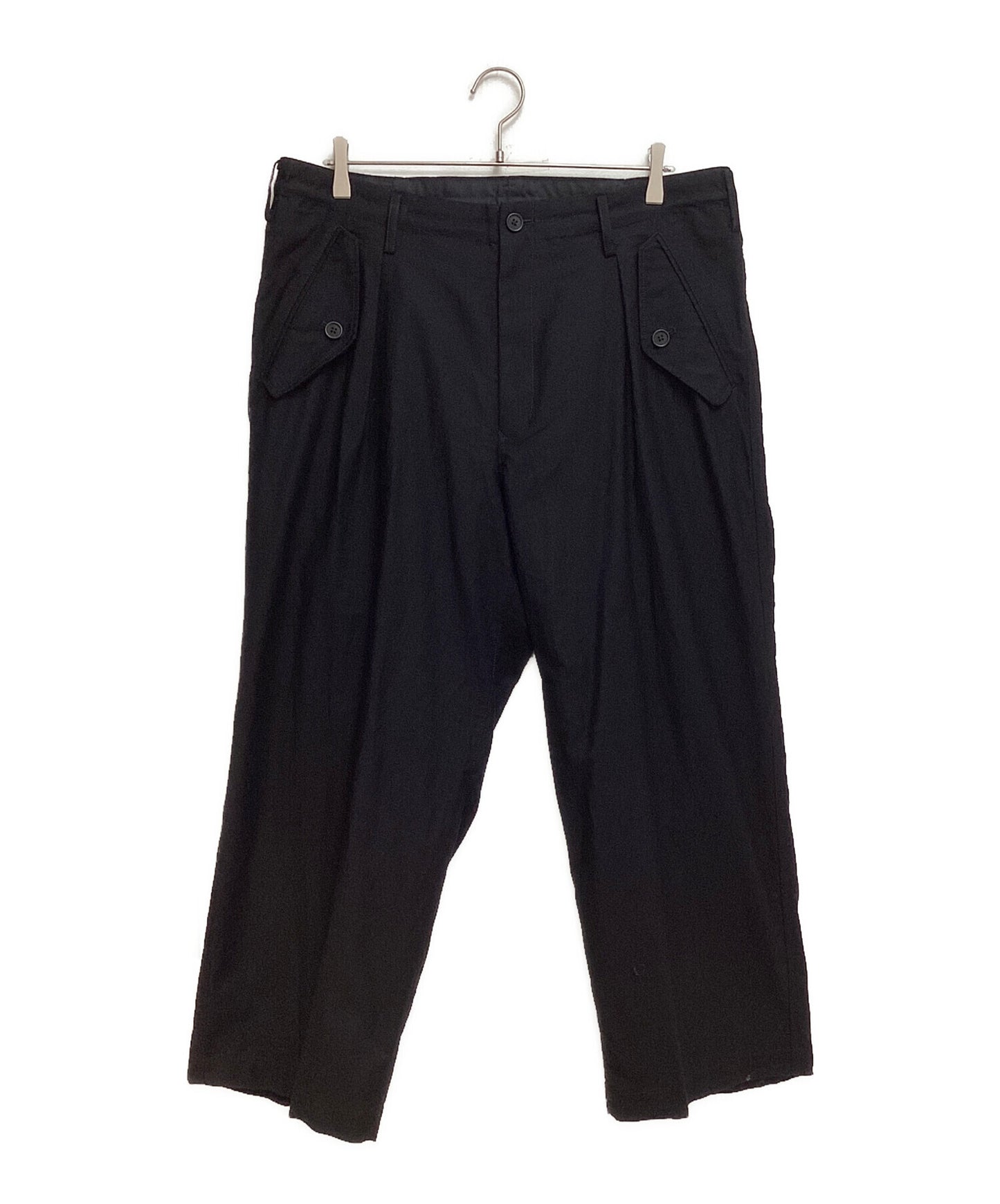 [Pre-owned] Yohji Yamamoto pour homme WIDE TWILL M-FRONT 1 TUCK PANTS HS-P06-002