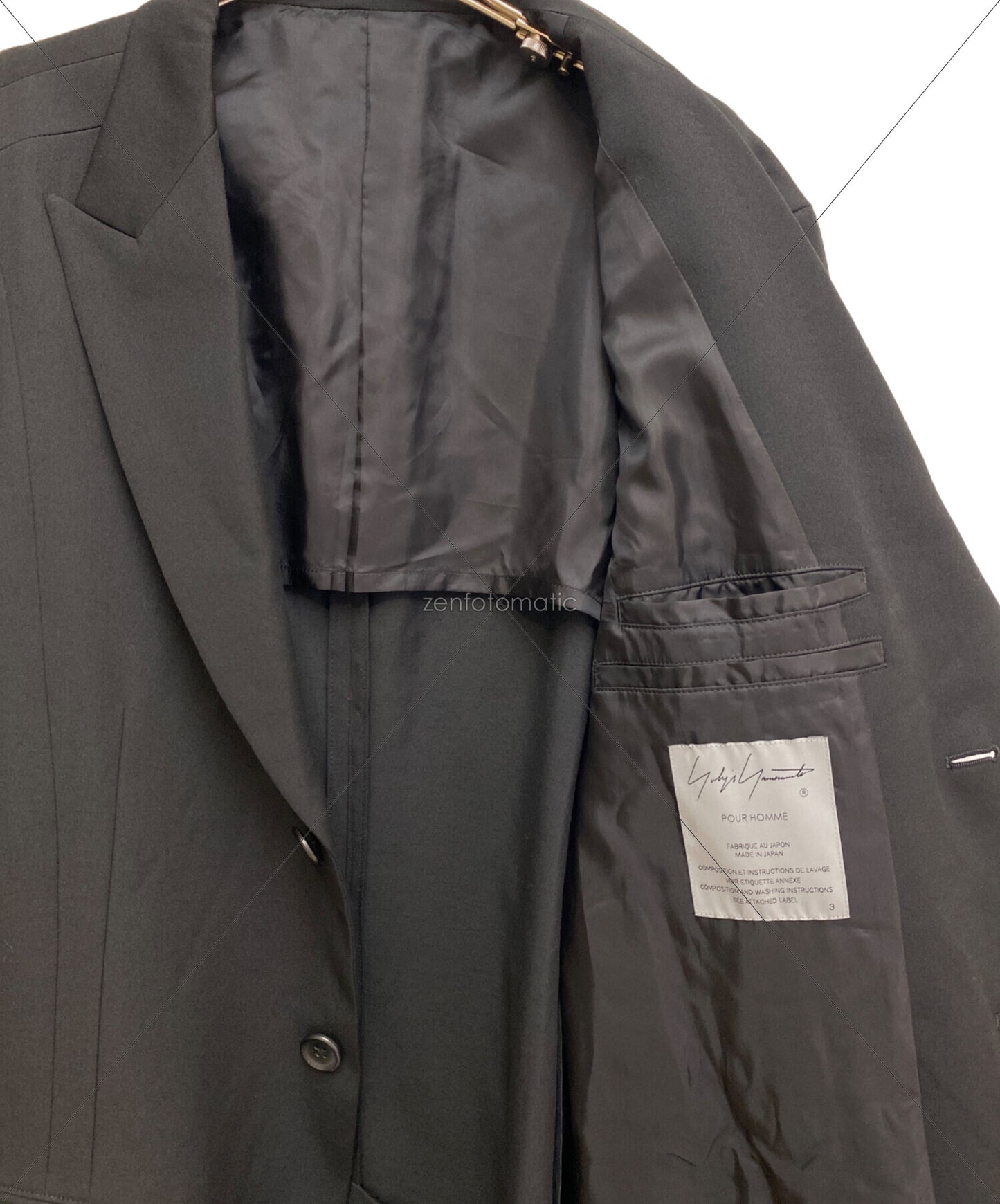 [Pre-owned] Yohji Yamamoto pour homme DUAL FABRIC GABARDINE PEAK LAPEL JACKET HS-J32-100