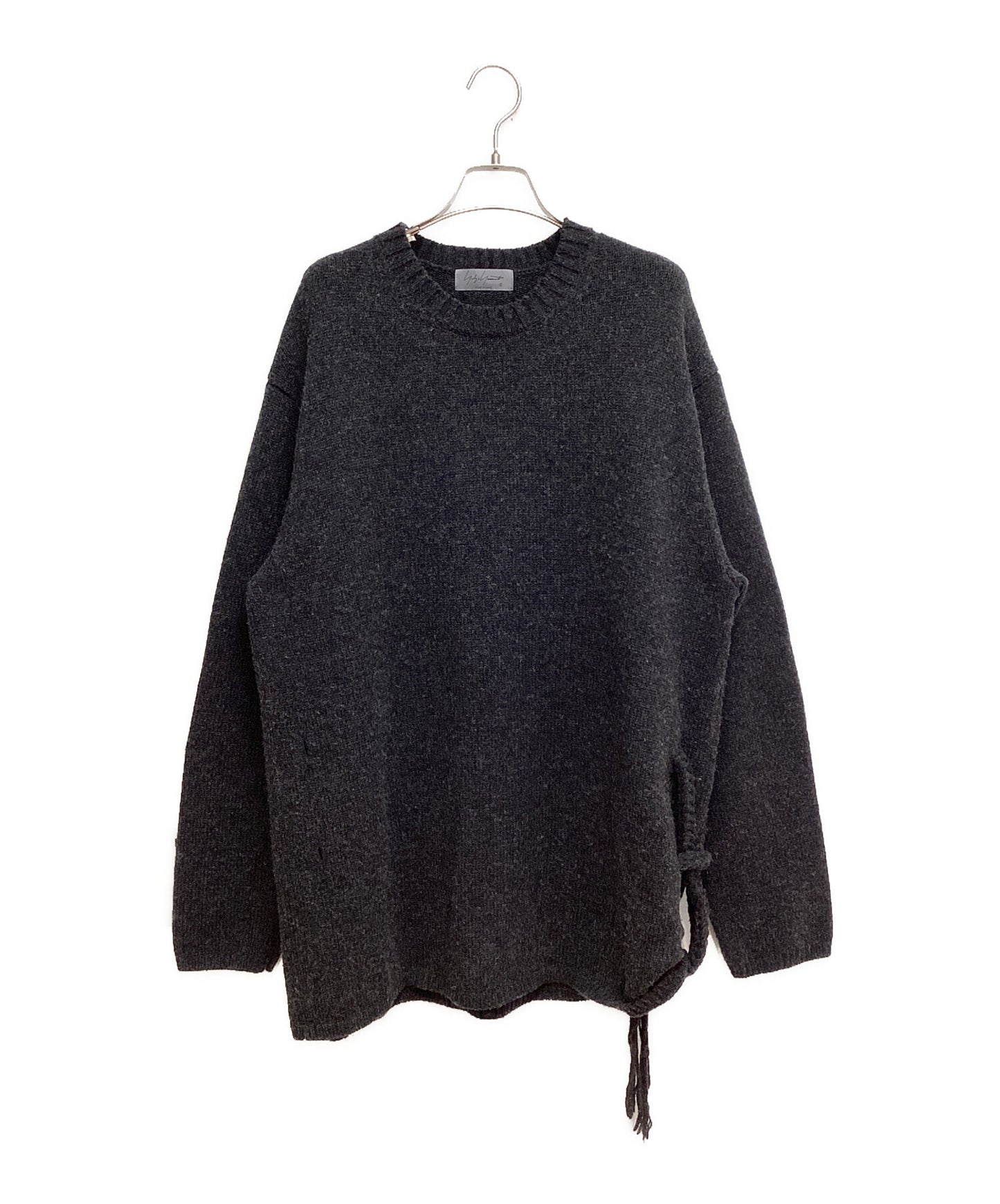 [Pre-owned] Yohji Yamamoto pour homme 23AW SIDE STRING DETAIL CREW NECK KNIT HJ-K05-193