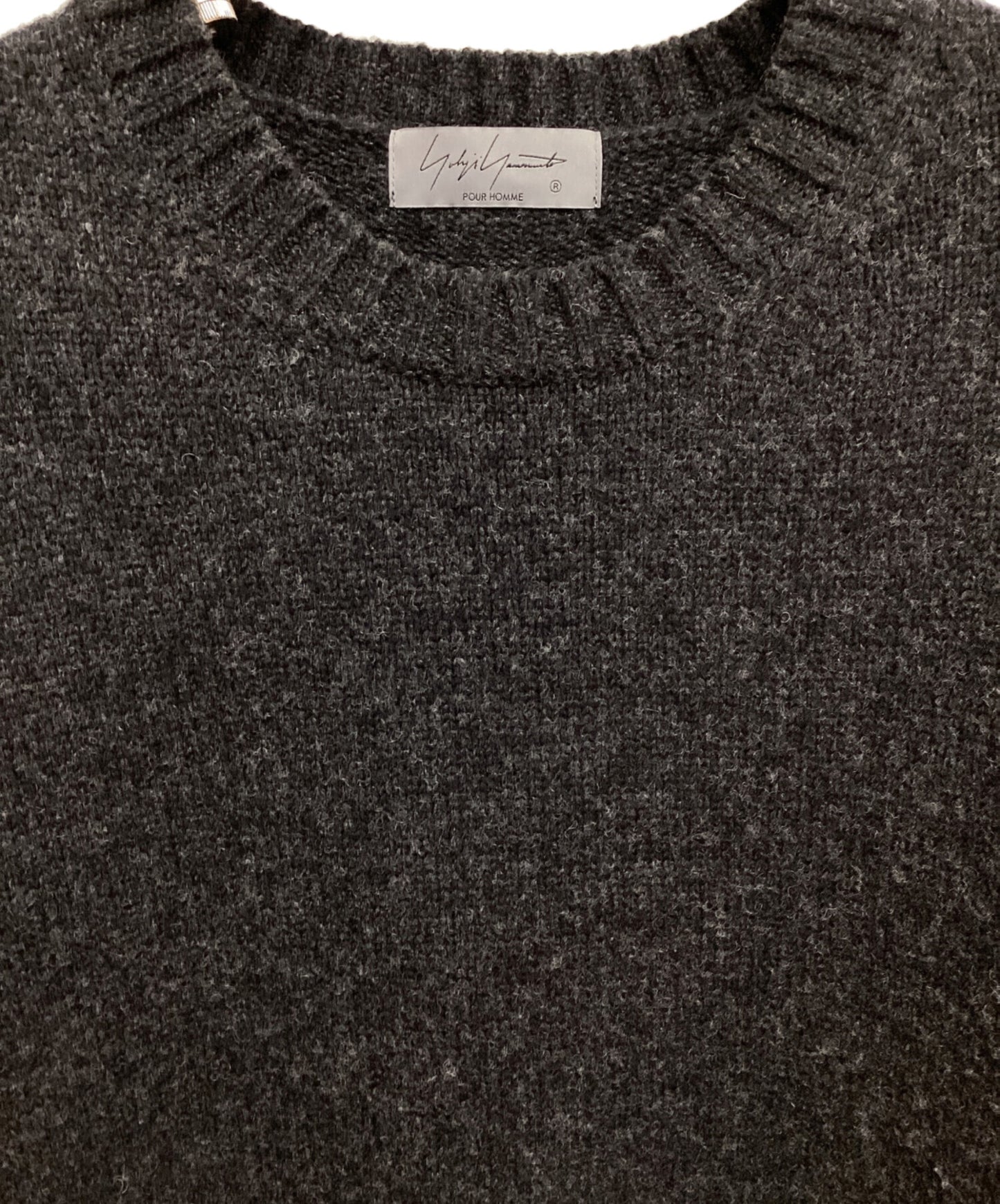 [Pre-owned] Yohji Yamamoto pour homme 23AW SIDE STRING DETAIL CREW NECK KNIT HJ-K05-193