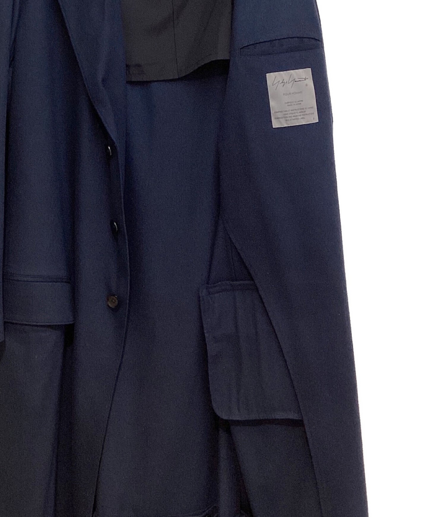 [Pre-owned] Yohji Yamamoto pour homme Silk Denim Chester Coat HZ-J13-402