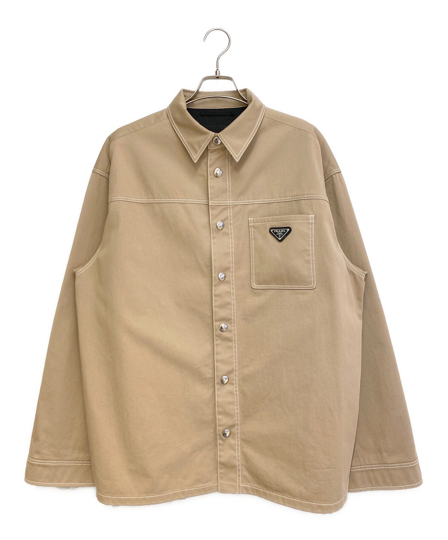 [Pre-owned] PRADA Stretch cotton shirt SC696 S232