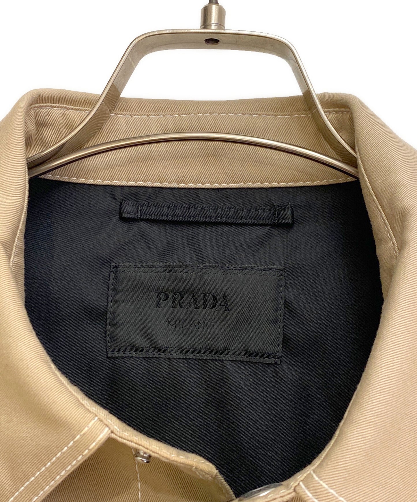 [Pre-owned] PRADA Stretch cotton shirt SC696 S232