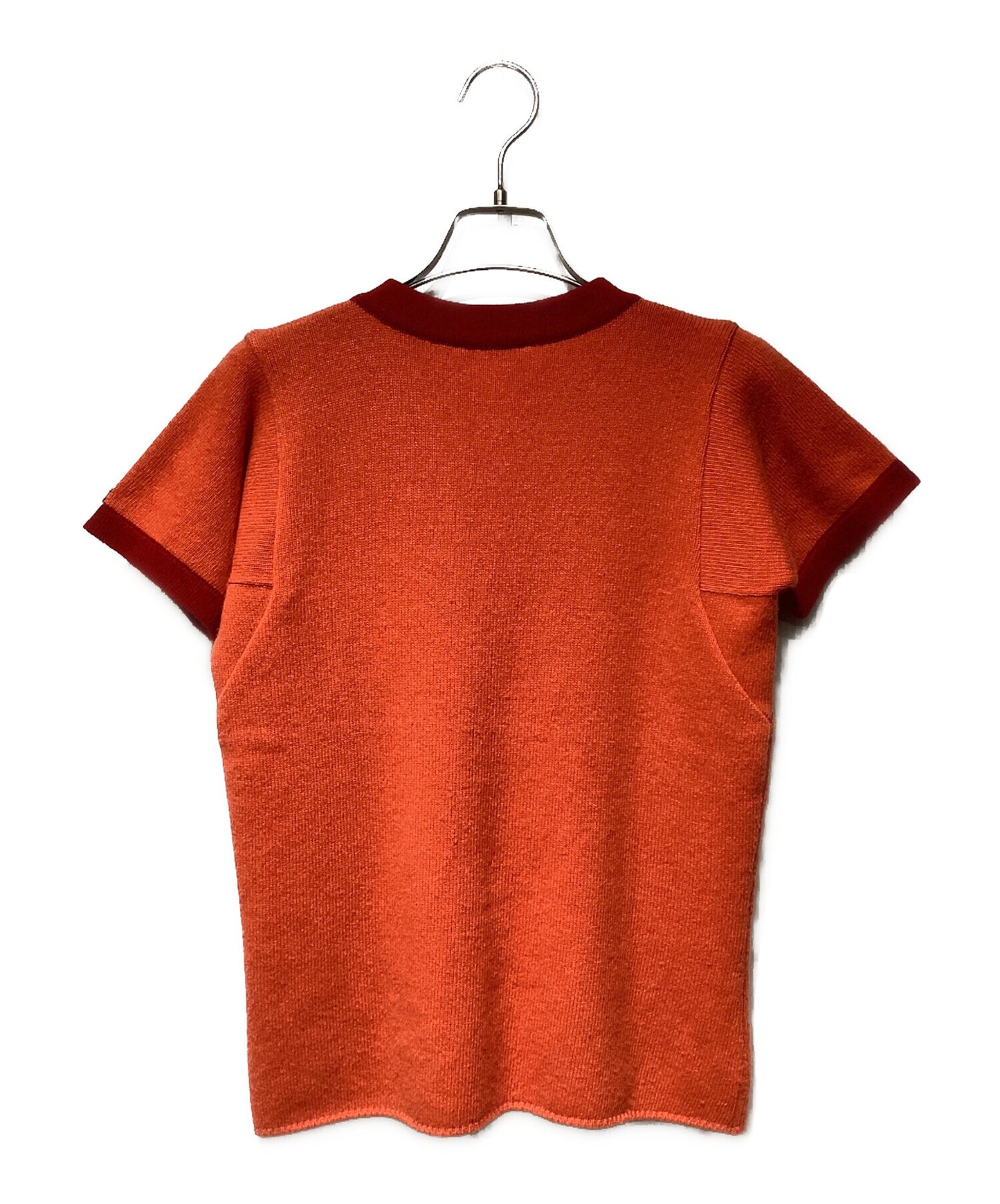 [Pre-owned] CHANEL Cashmere V-neck short-sleeved knit P15909V00783