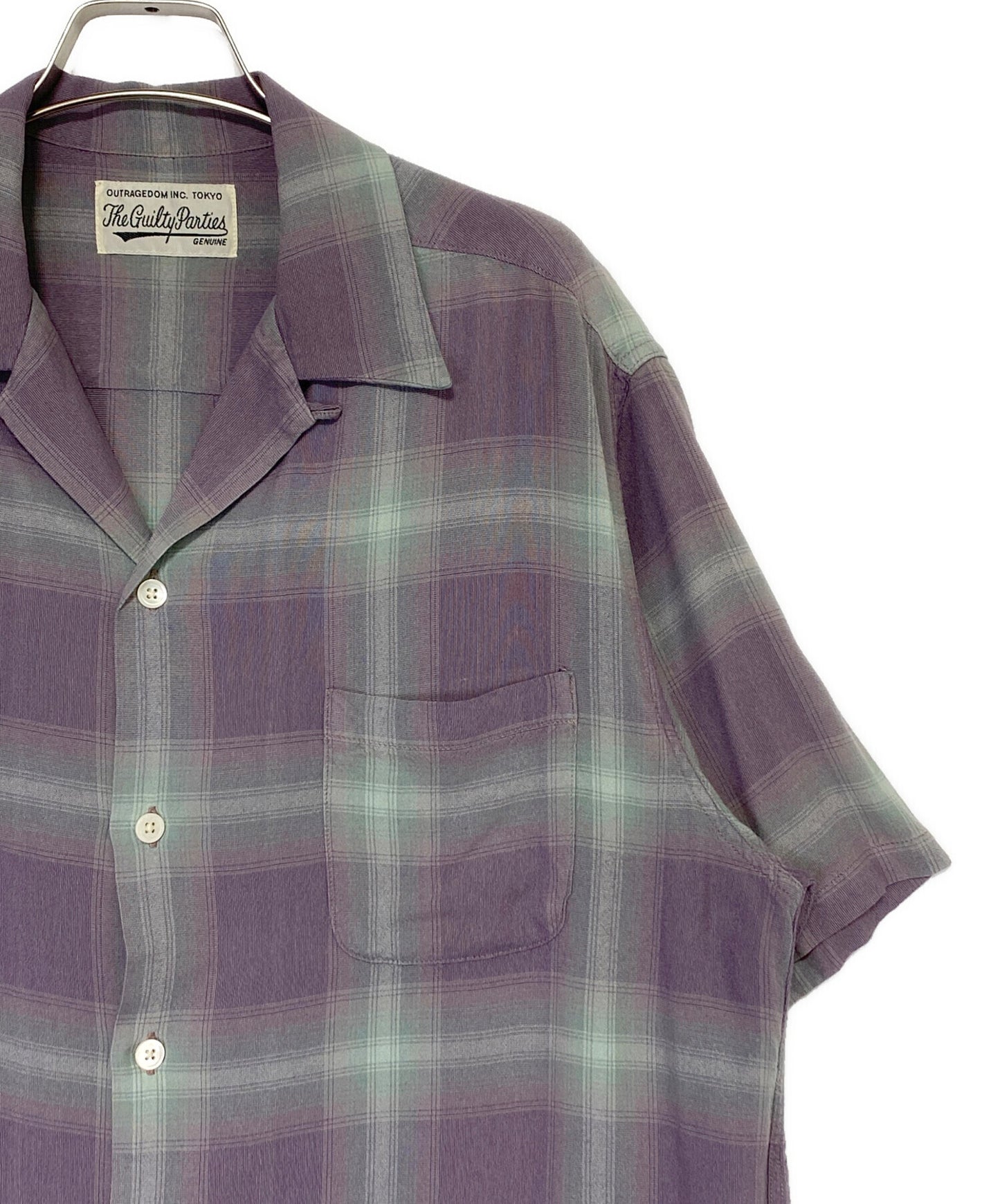 [Pre-owned] WACKO MARIA Short sleeve rayon ombre check shirt
