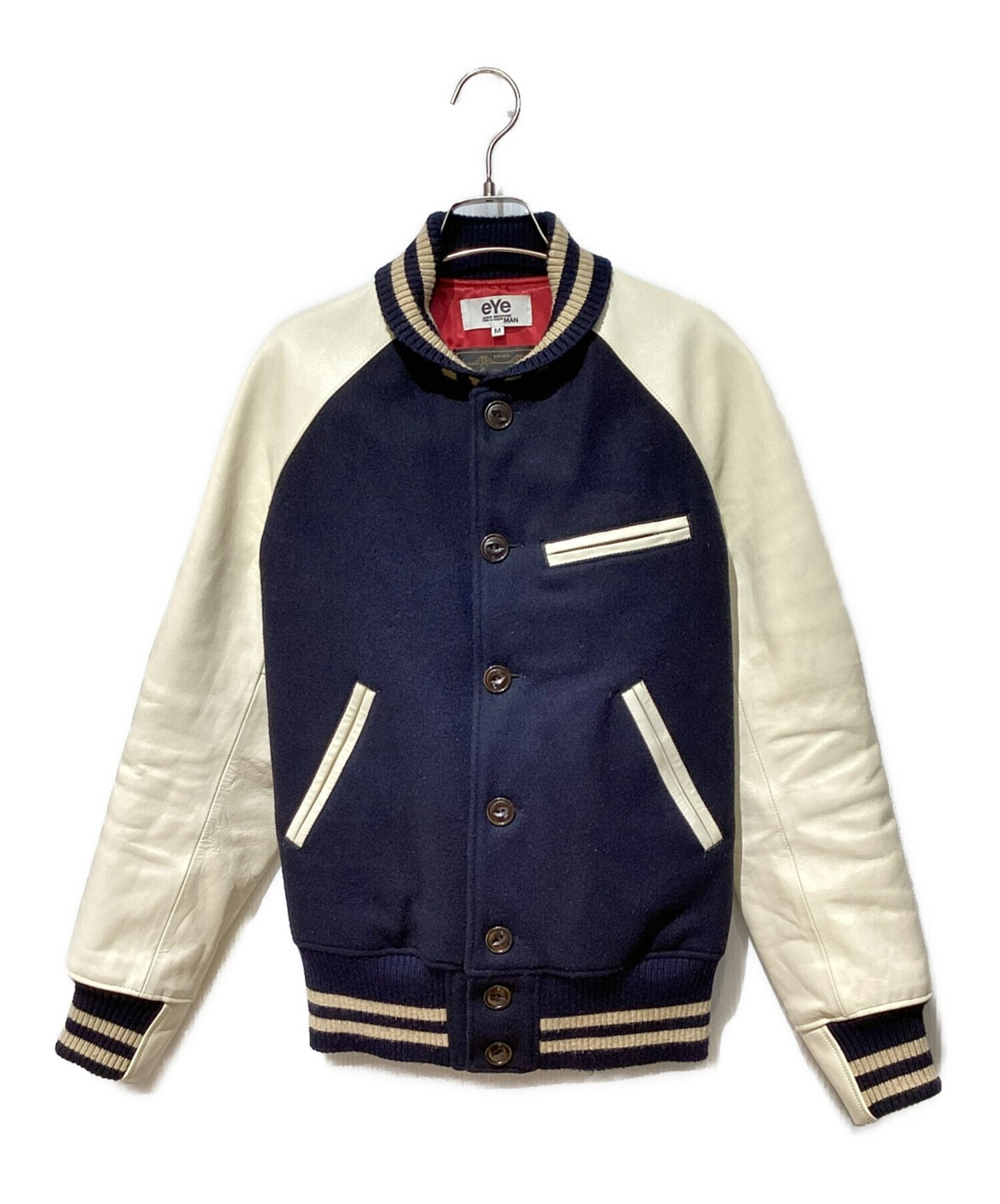 [Pre-owned] eYe COMME des GARCONS JUNYAWATANABE MAN ×JOHNSON LEATHERS Stadium jacket/leather jacket WH-J901