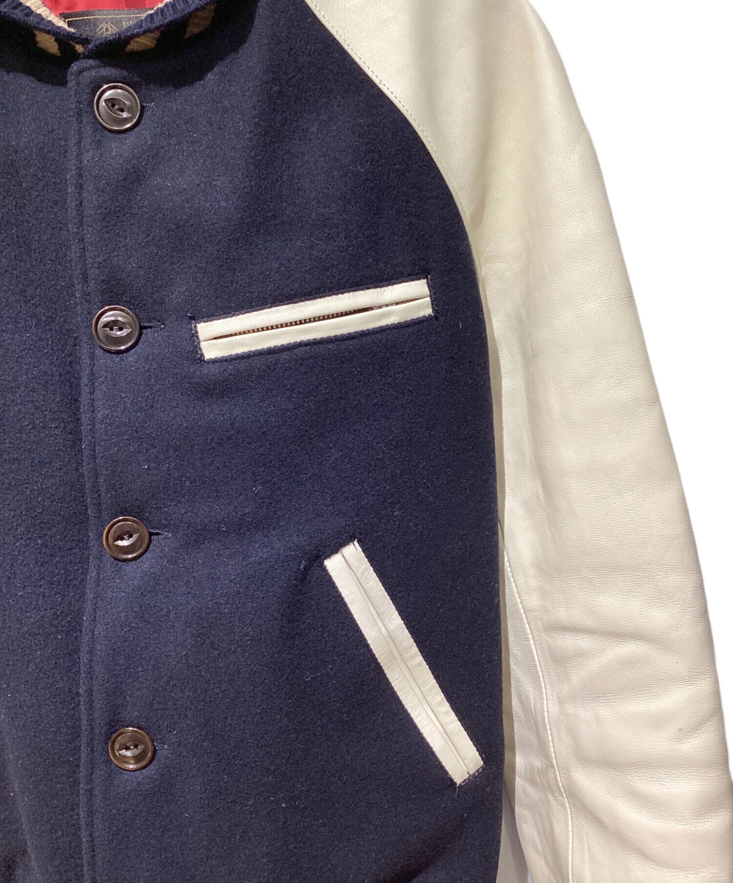 [Pre-owned] eYe COMME des GARCONS JUNYAWATANABE MAN ×JOHNSON LEATHERS Stadium jacket/leather jacket WH-J901