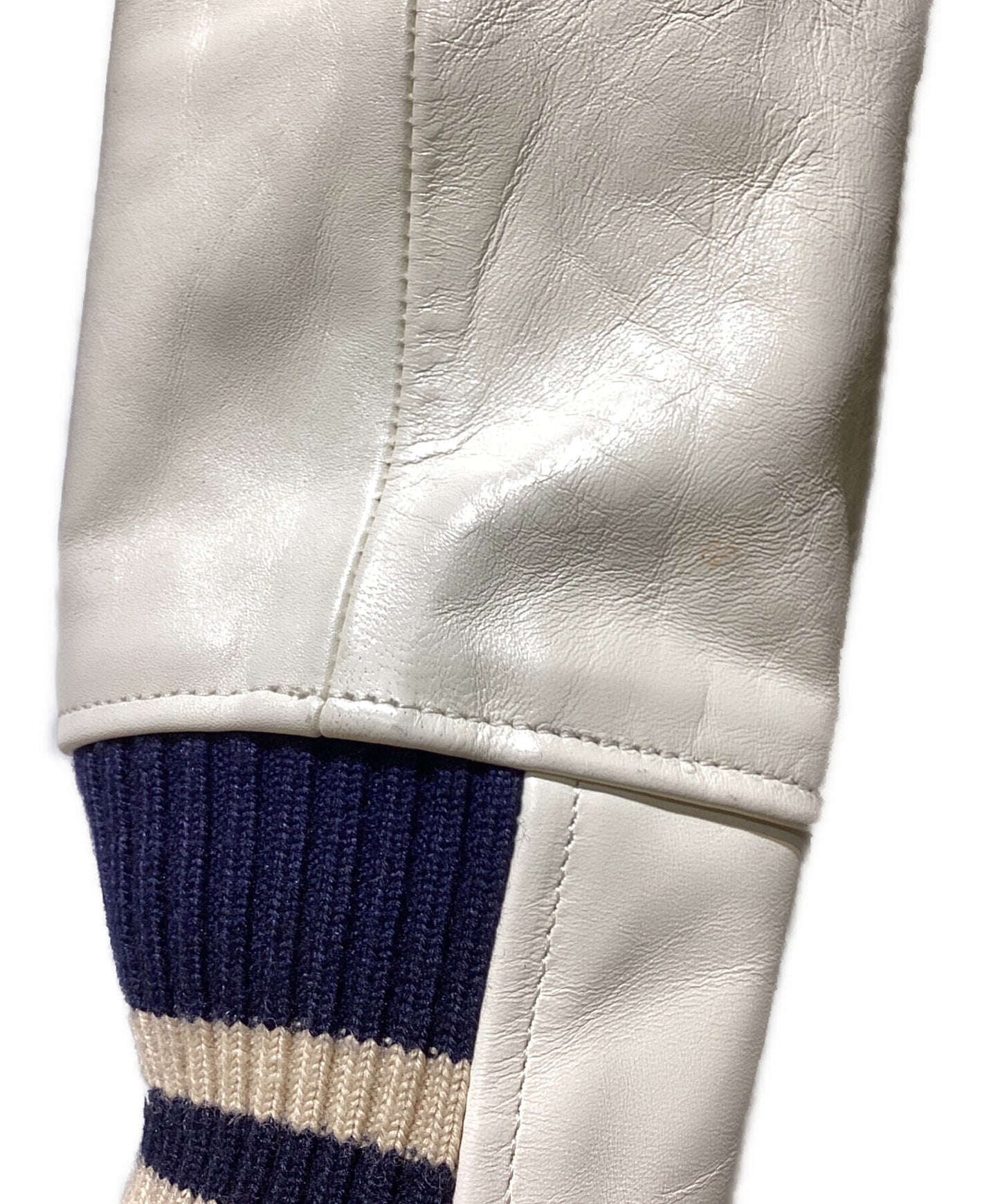 [Pre-owned] eYe COMME des GARCONS JUNYAWATANABE MAN ×JOHNSON LEATHERS Stadium jacket/leather jacket WH-J901