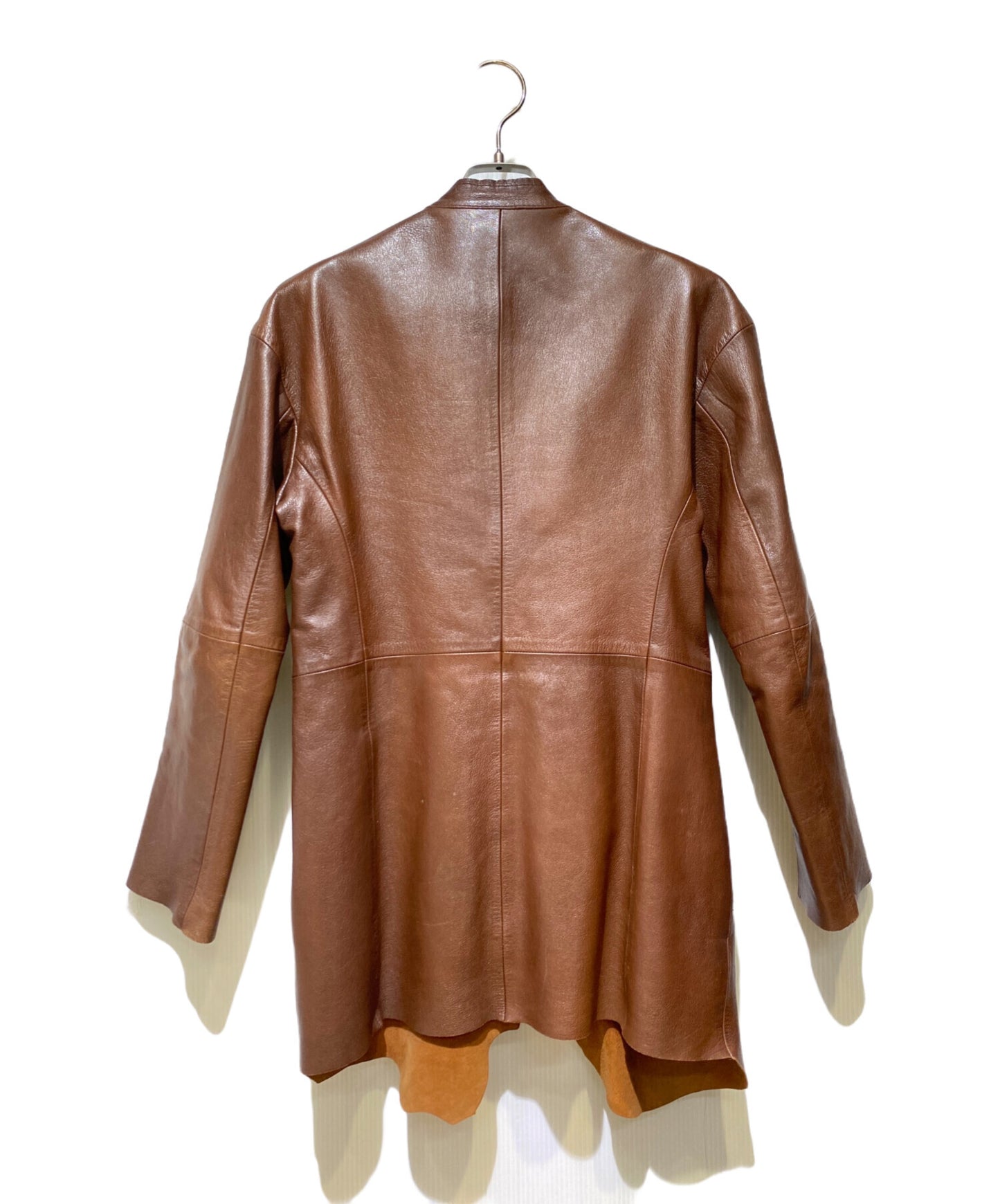 [Pre-owned] ISSEY MIYAKE Cut-off design leather coat IM83-LD002