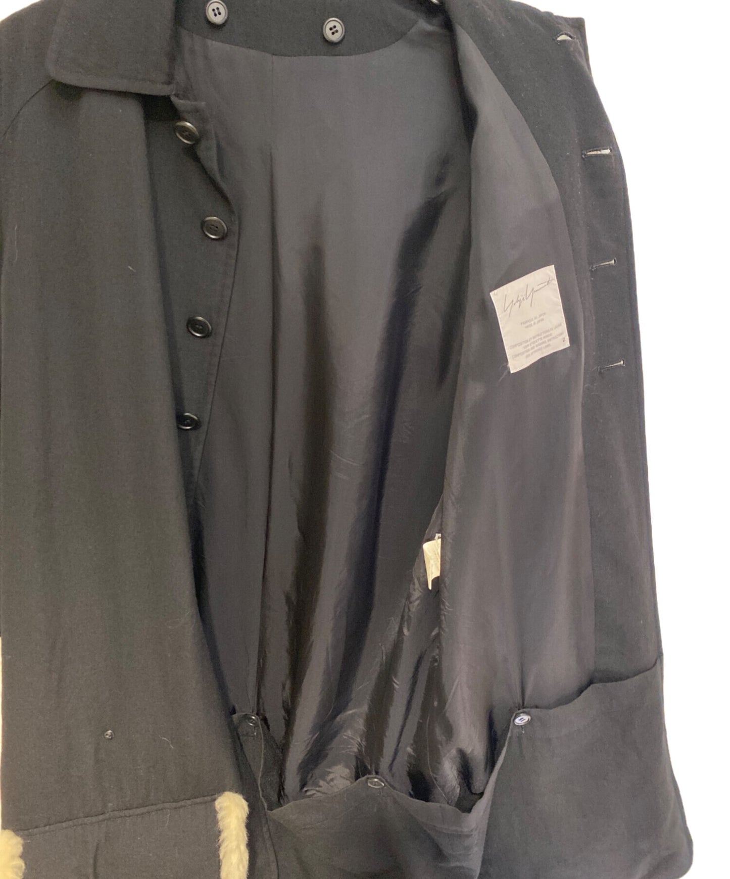 [Pre-owned] Yohji Yamamoto FEMME 02AW Collar Boa Long Jacket FM-J12-126