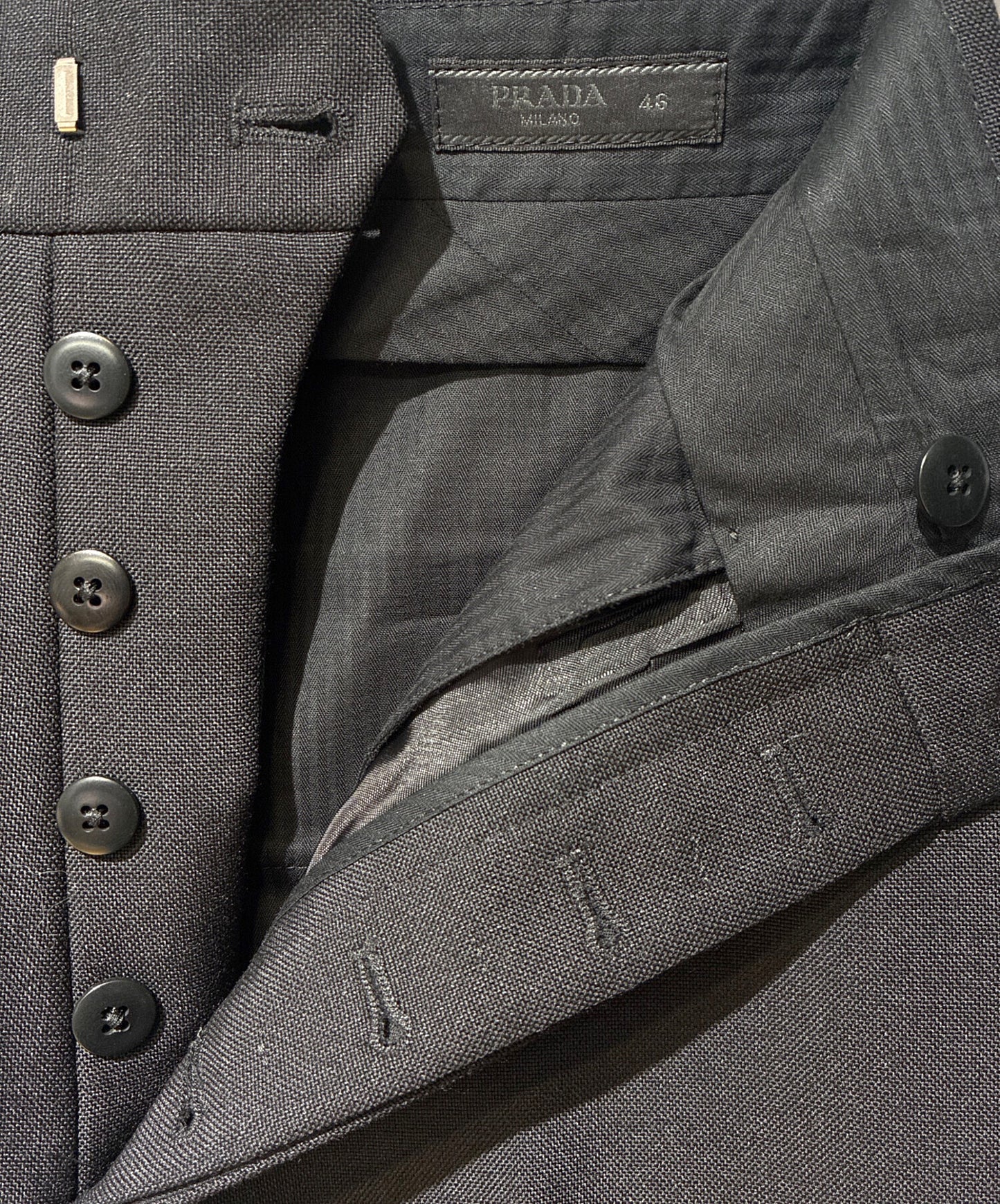 [Pre-owned] PRADA Wool mid-rise slim-cut tapered pants UP0234 S232