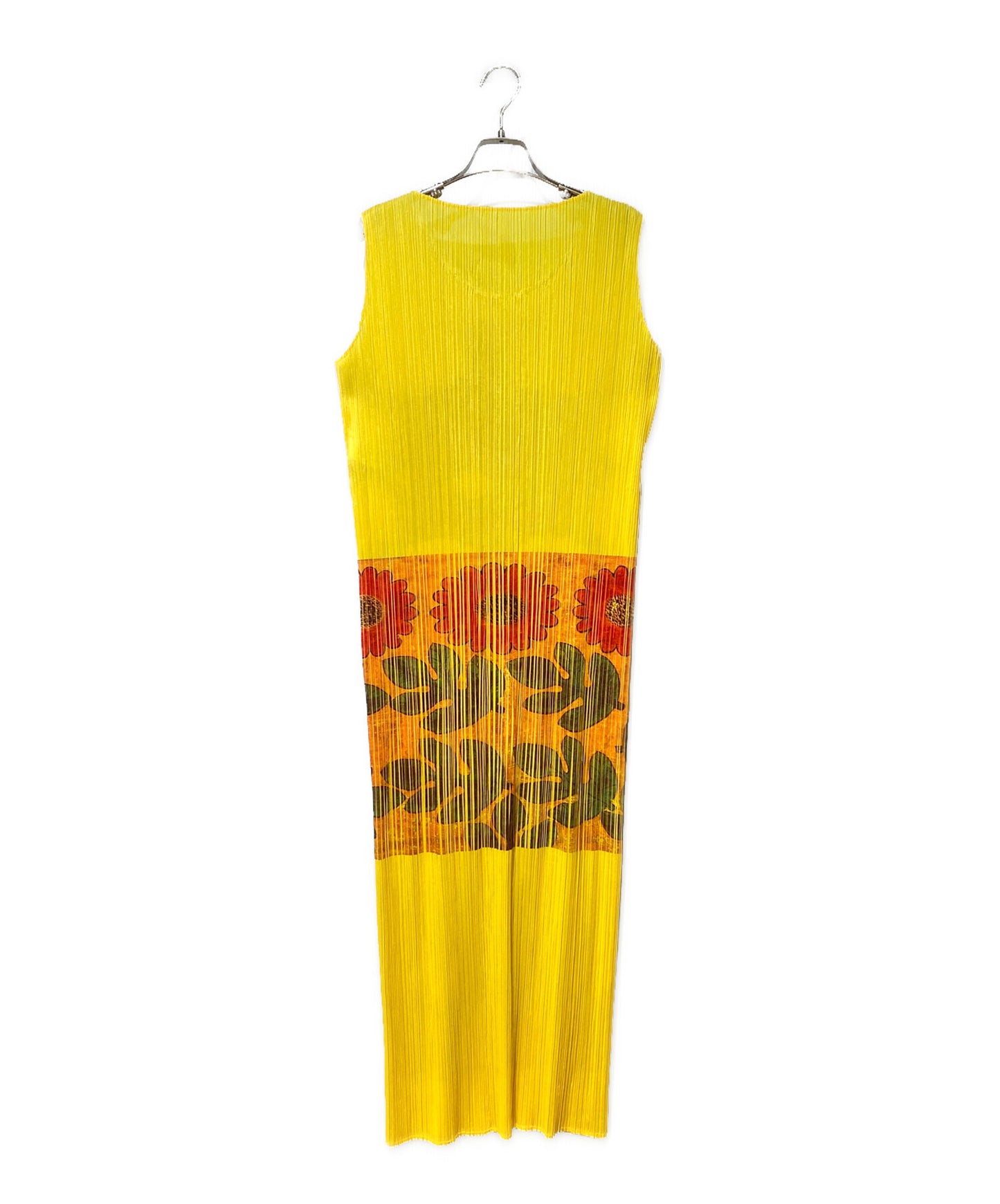 [Pre-owned] PLEATS PLEASE Sleeveless dress with all-over pattern PP89-JH216