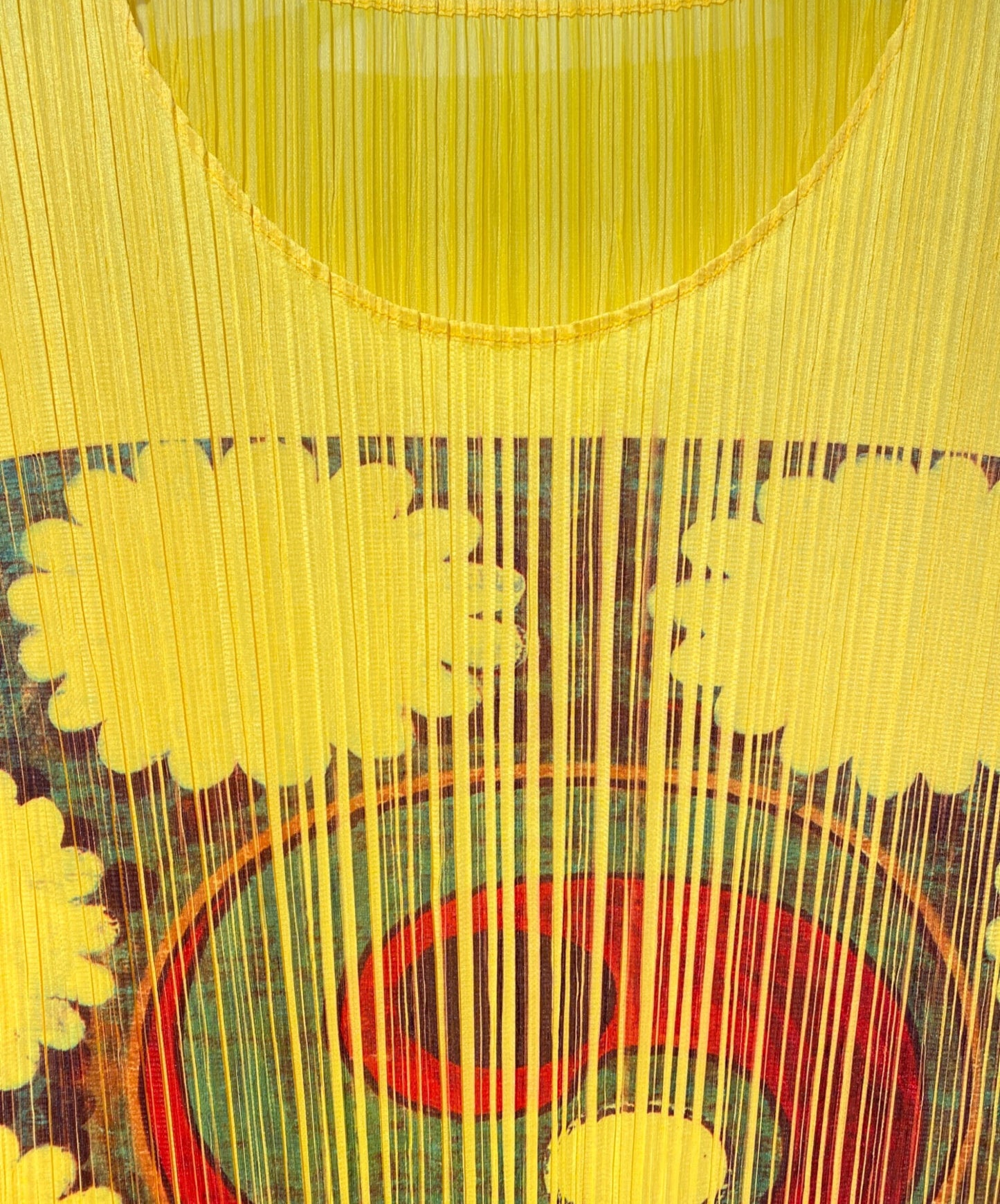 [Pre-owned] PLEATS PLEASE Sleeveless dress with all-over pattern PP89-JH216