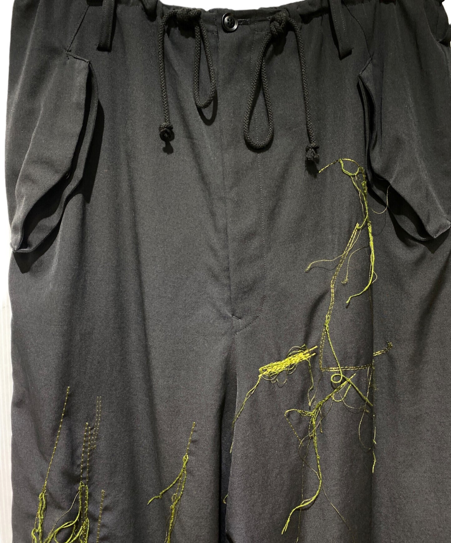 [Pre-owned] Y's Yellow Embroidered Balloon Pants YR-P16-100