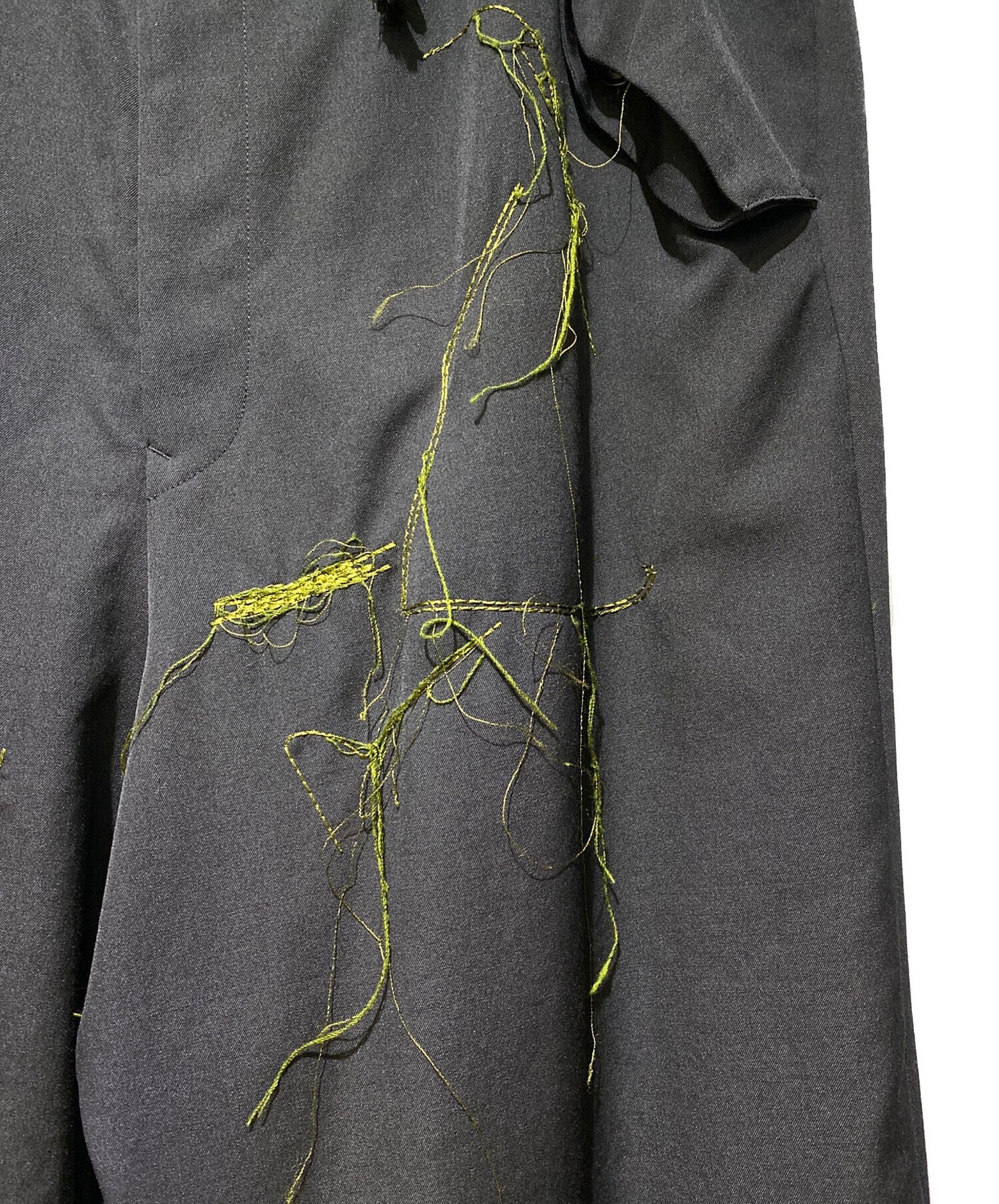 [Pre-owned] Y's Yellow Embroidered Balloon Pants YR-P16-100