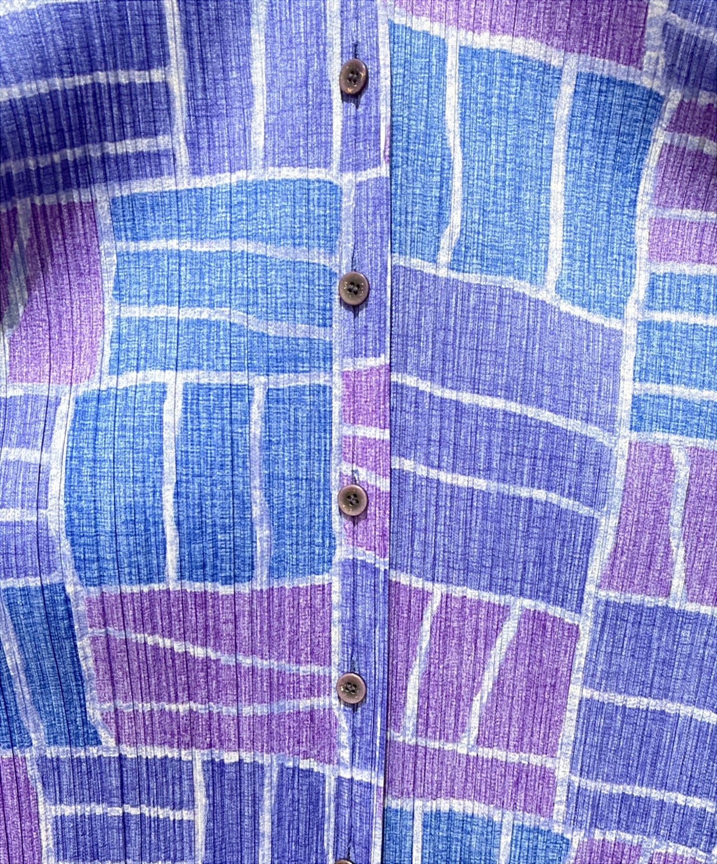 [Pre-owned] PLEATS PLEASE Long-sleeved pleated full-length button blouse PP84-JK983